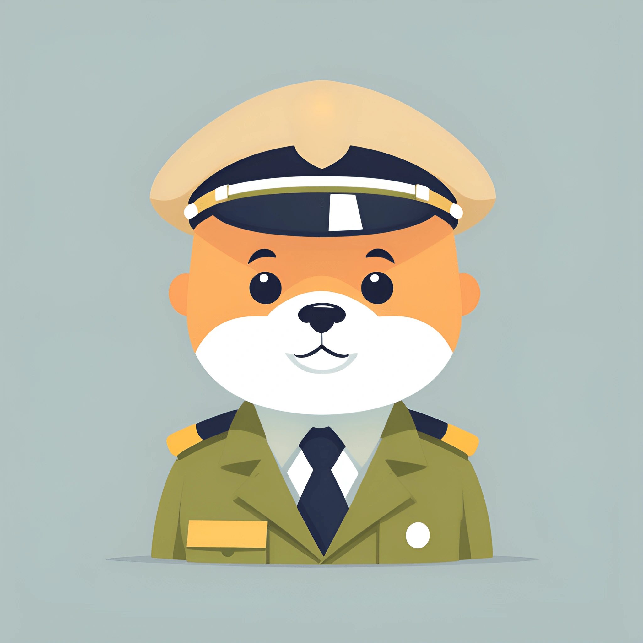 a cartoon of a dog wearing a military uniform