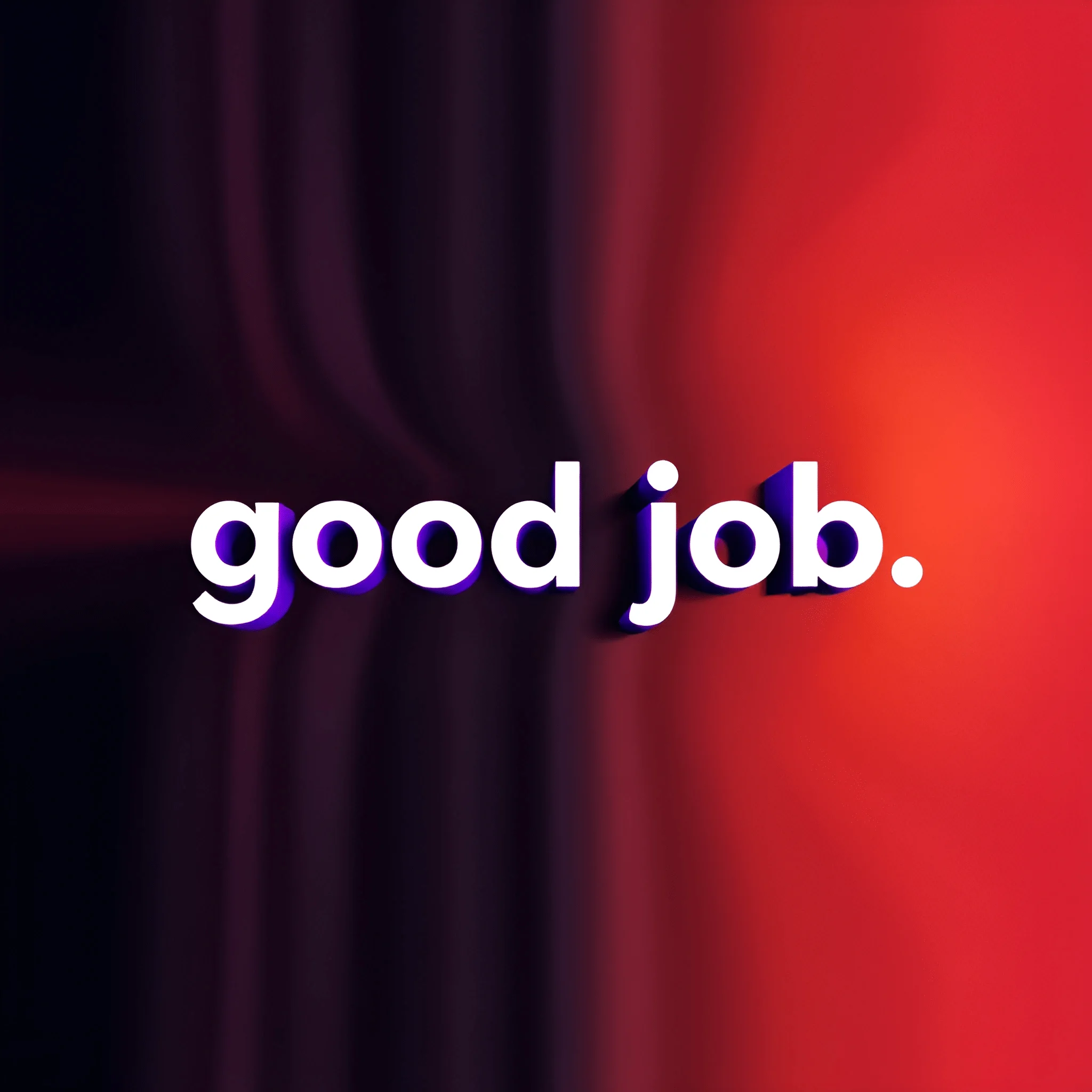 Good Job Text With Shadow On Gradient Background - Free Download - AI ...