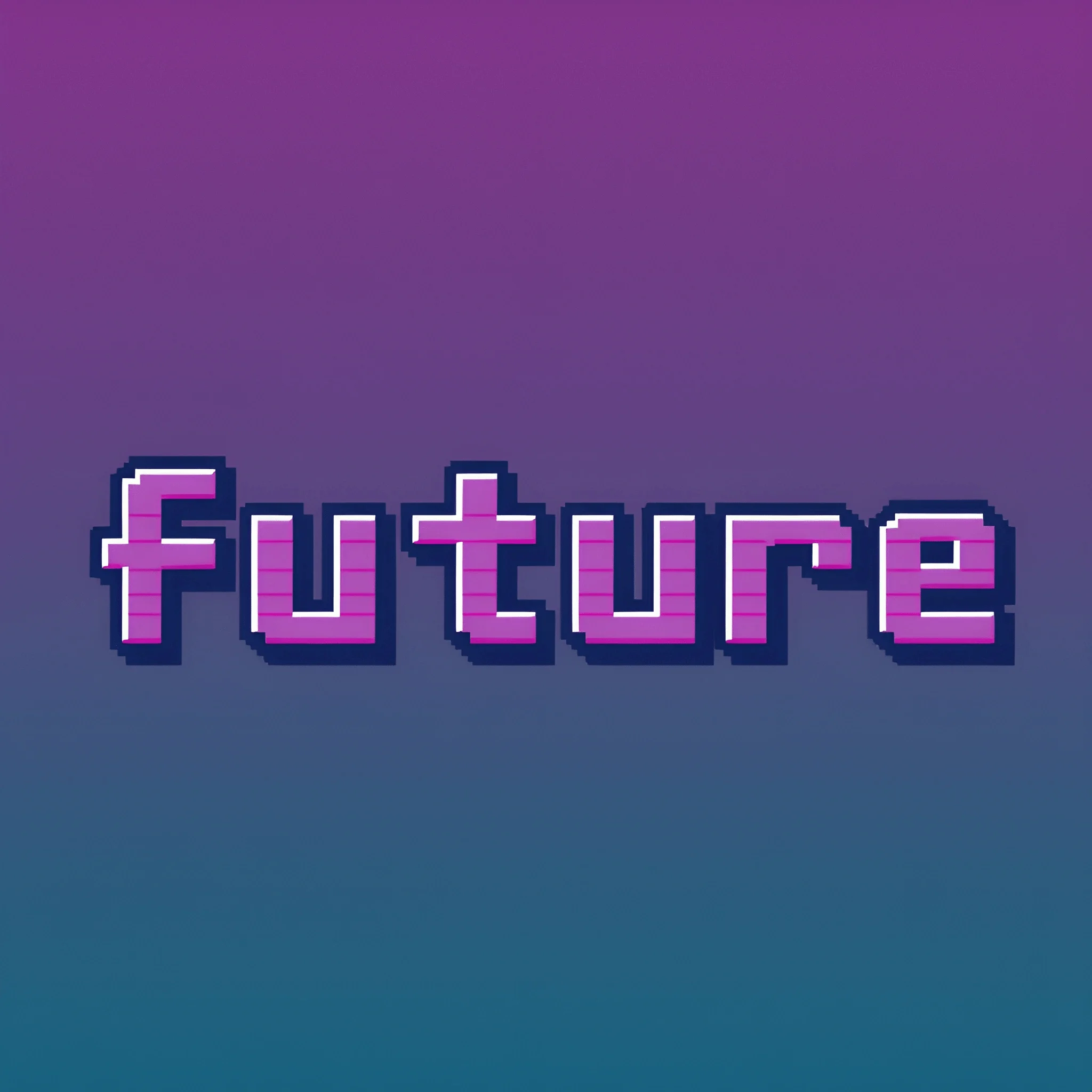 Pixel Future. Sign Retro Pixel Art Future - Free Download - AI Scribbles