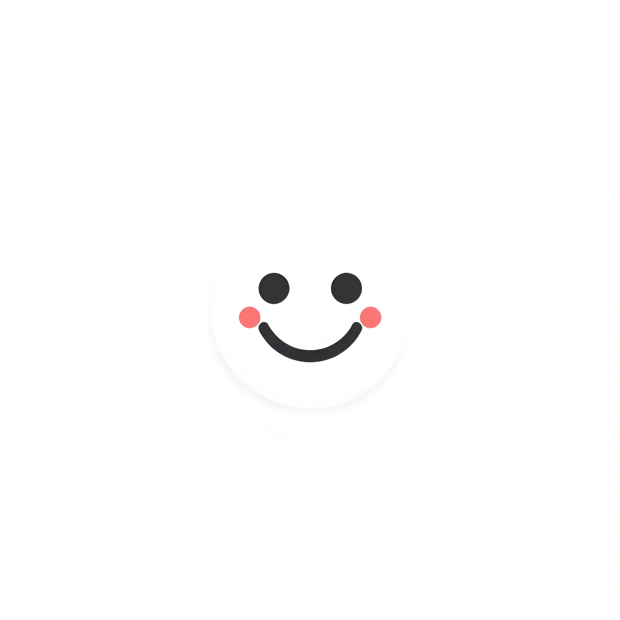 Pink Cheeks Icon Minimalist Smiley Face Icon With Pink Cheeks - Free Download - AI Scribbles