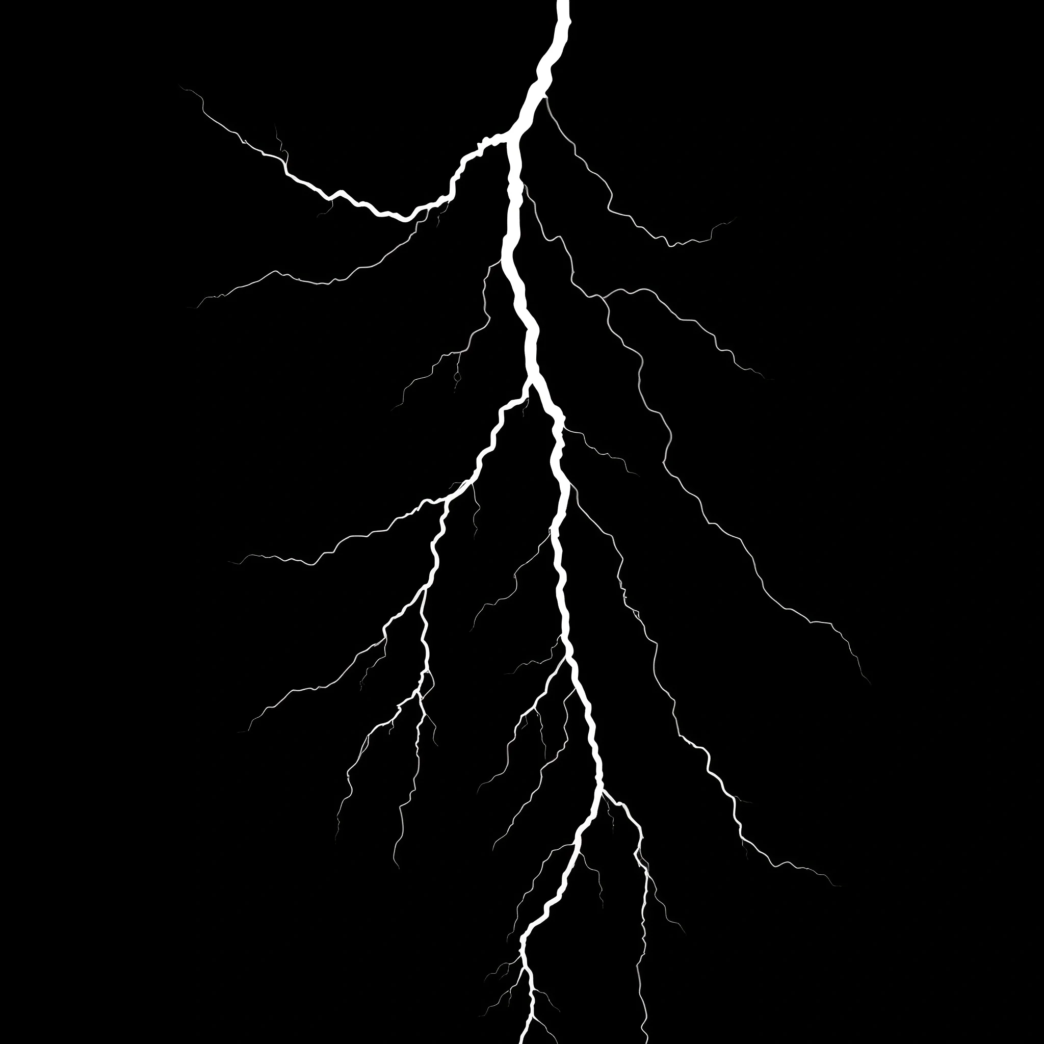 Isolated Lightning Bolt on Black Background - Free Download - AI Scribbles