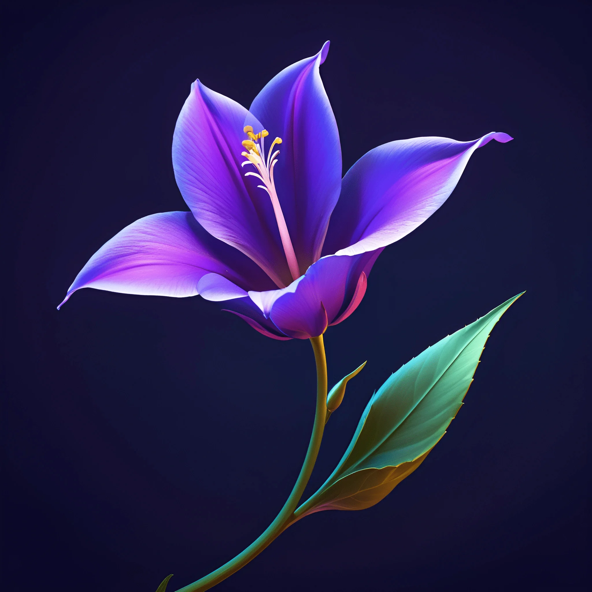 Vibrant Purple Flower Against Dark Background - Free Download - AI ...