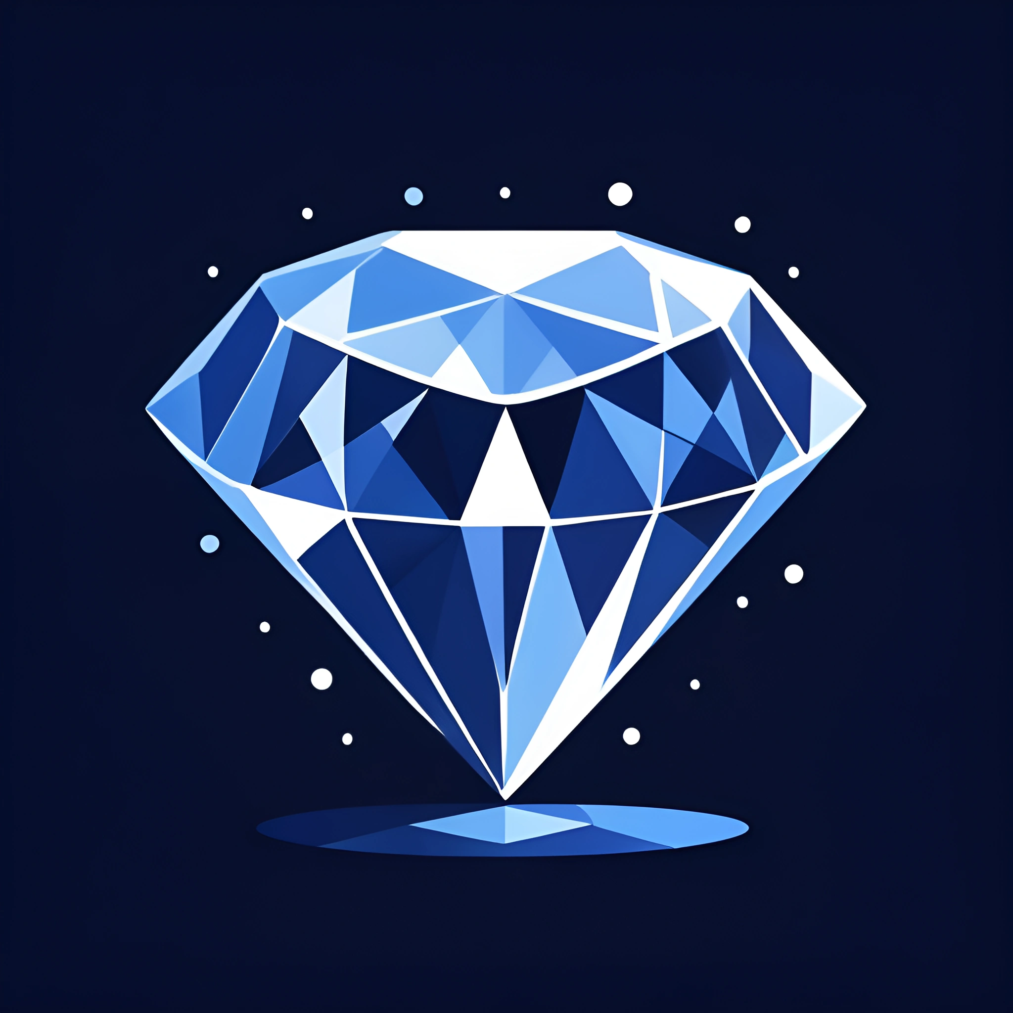 Elegant Blue Diamond Illustration - Free Download - AI Scribbles