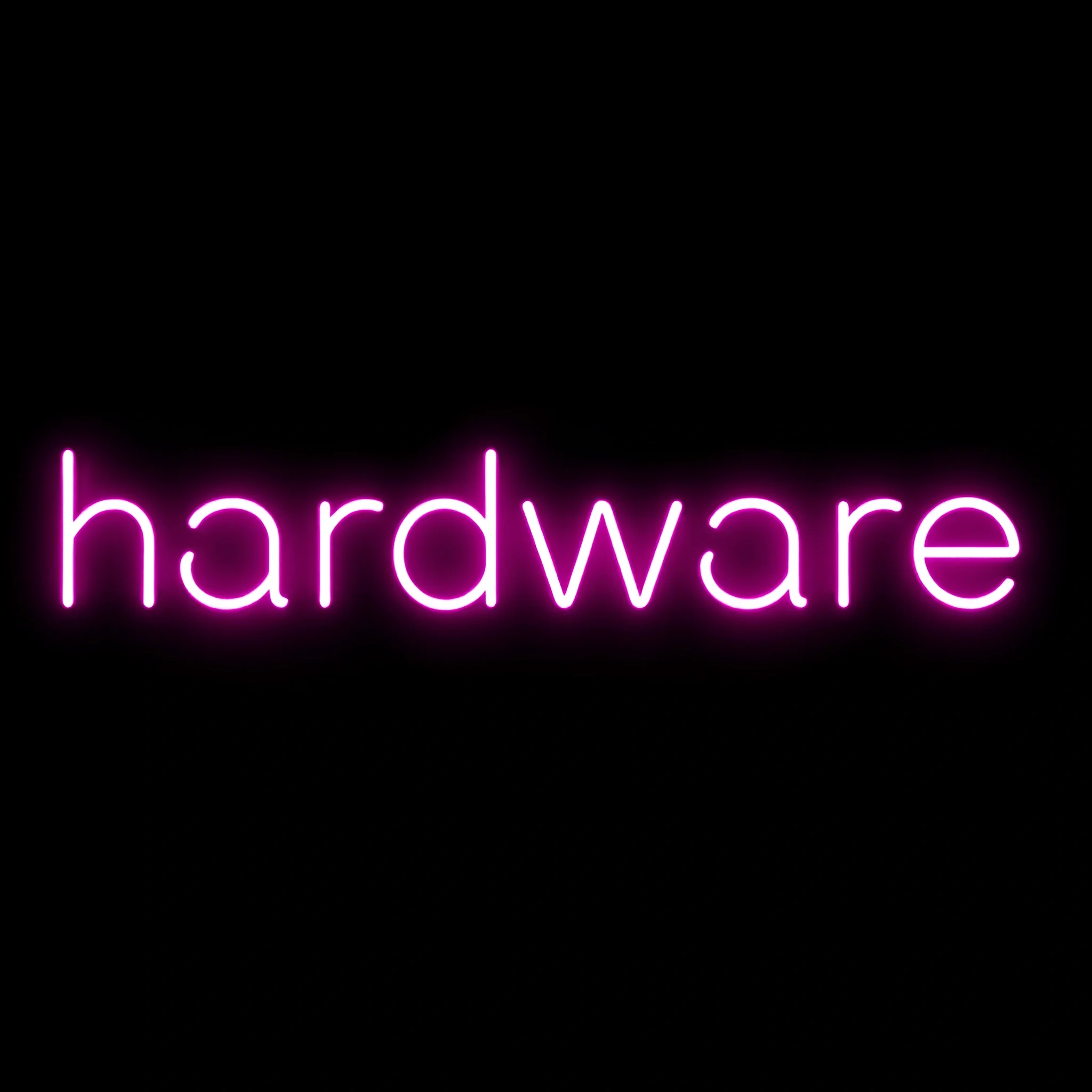 Pink Neon Hardware Sign - Free Download - AI Scribbles