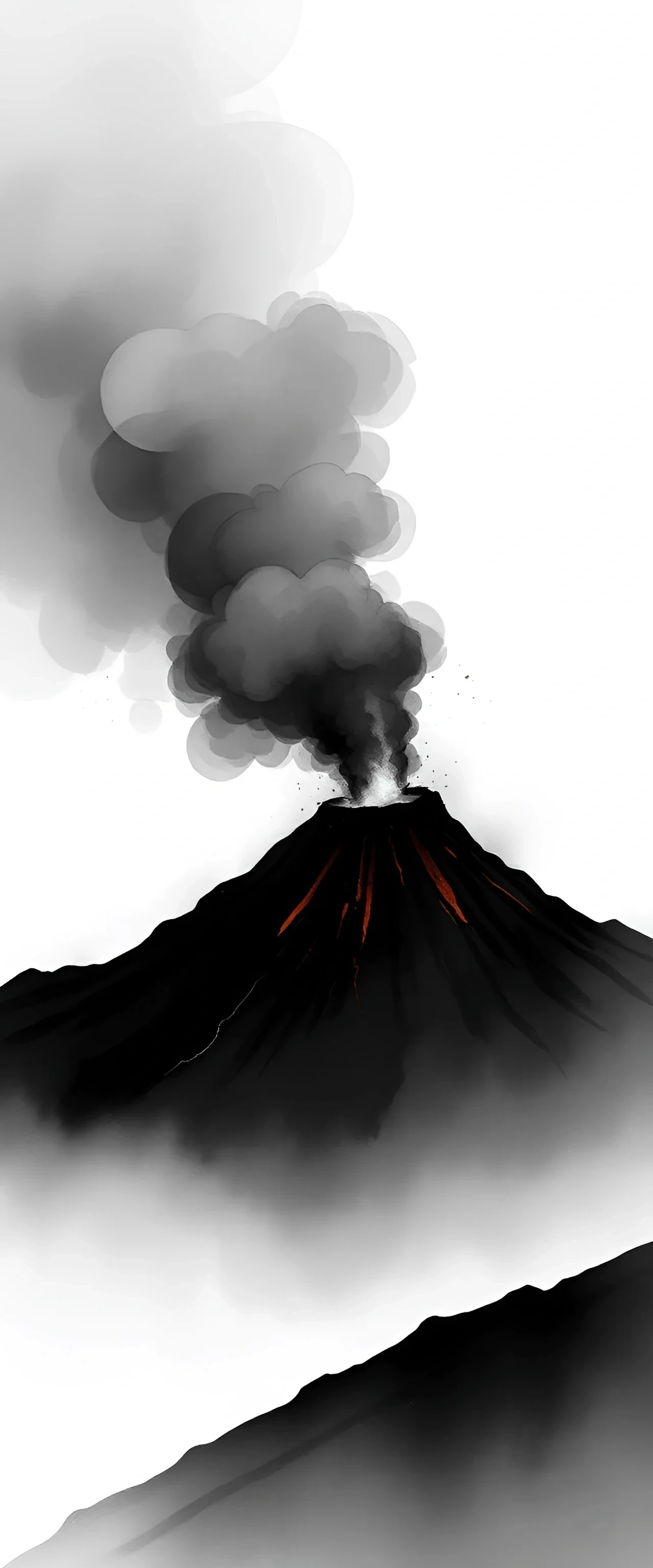 Erupting Volcano with Dark Smoke and Lava - Free Download - AI Scribbles