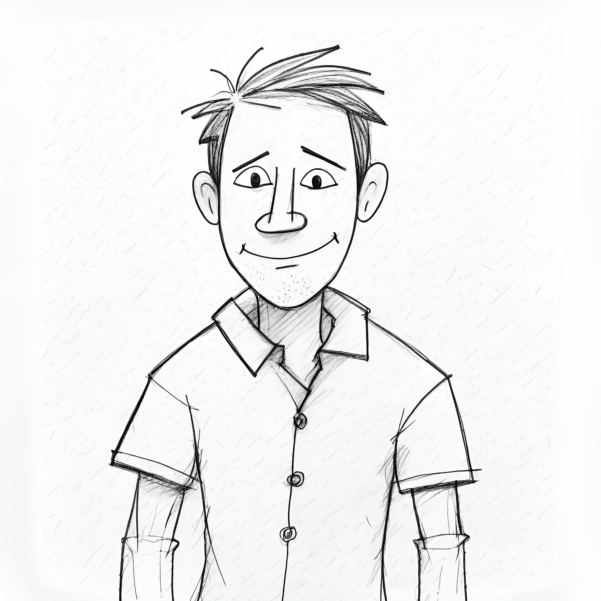 Cartoon Character Sketch - Free Download - AI Scribbles