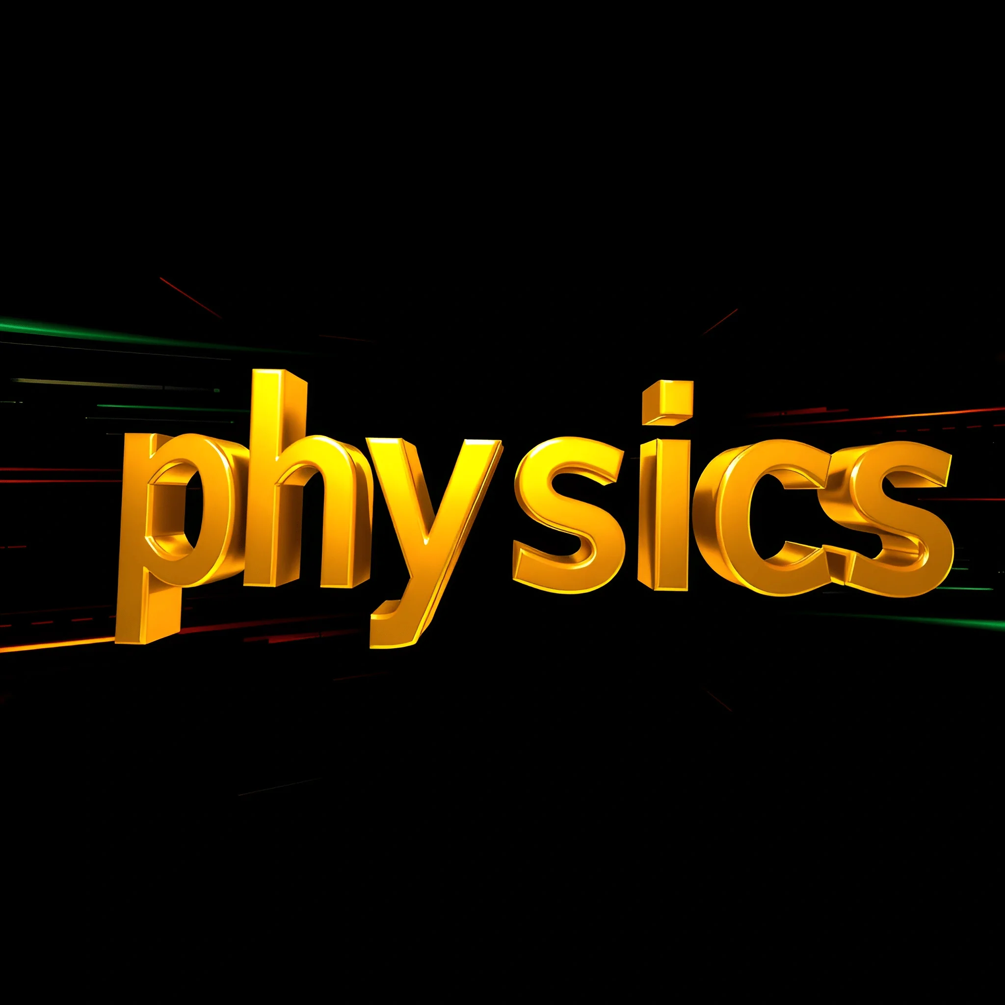 3D Gold Physics Text on Black Background - Free Download - AI Scribbles