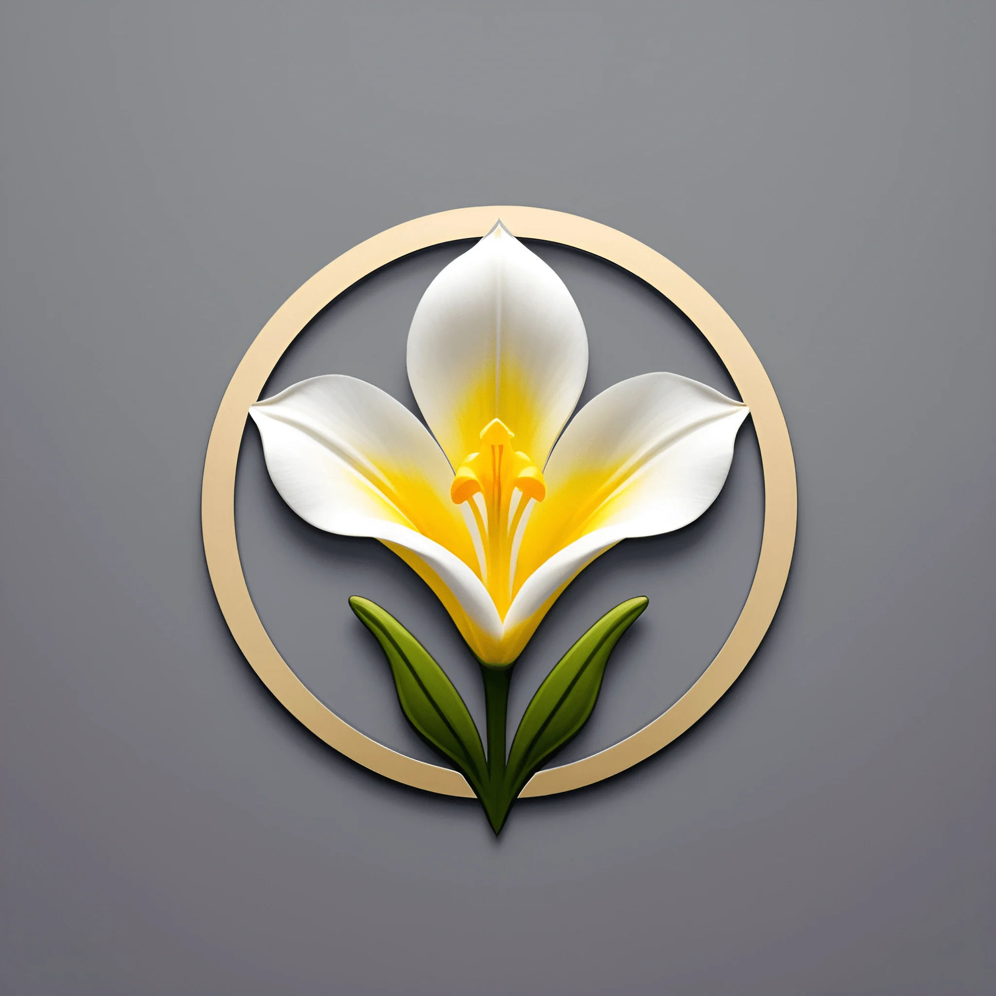 Modern Floral Emblem - Free Download - AI Scribbles