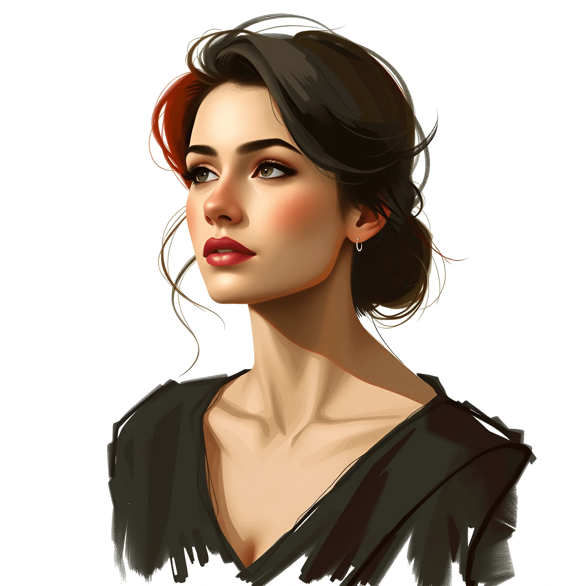 Stylized Portrait of a Woman - Free Download - AI Scribbles