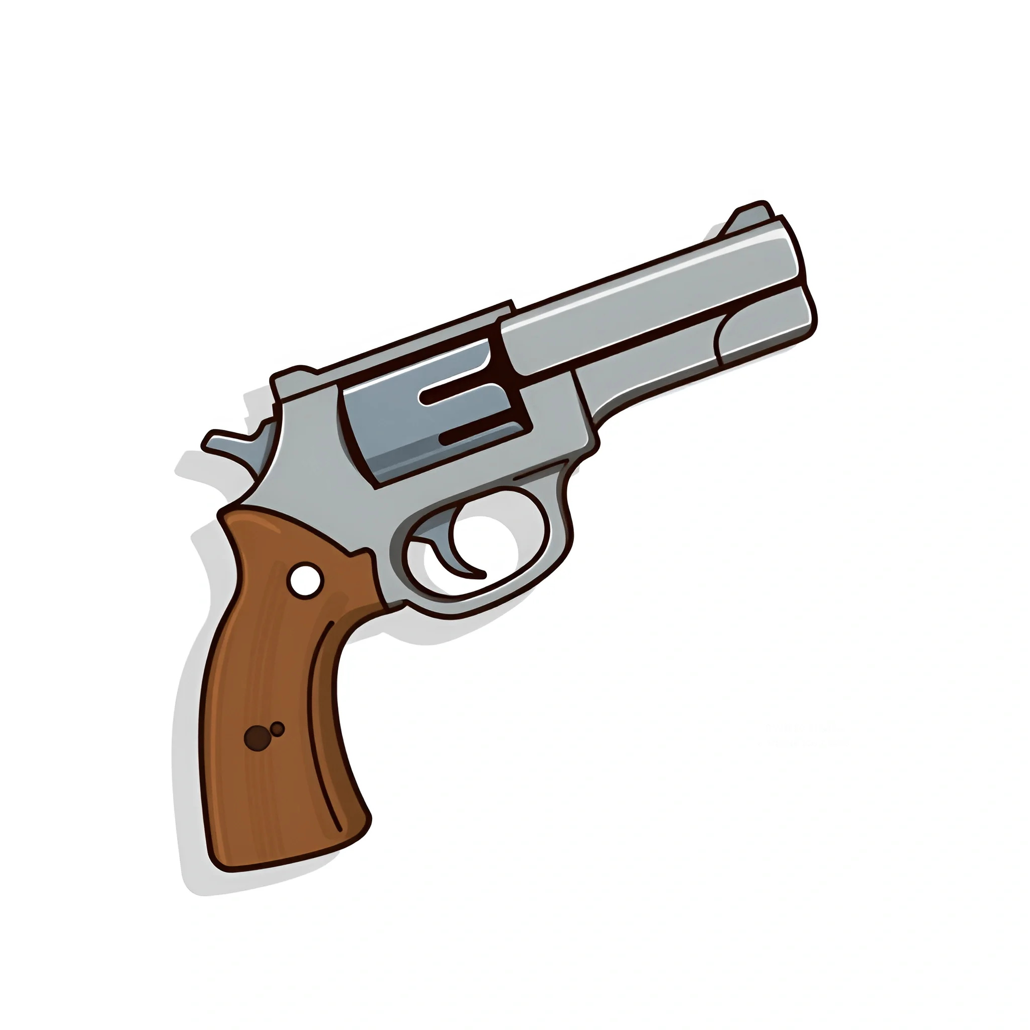 Illustration of Revolver Handgun with Wooden Grip - Free Download - AI ...