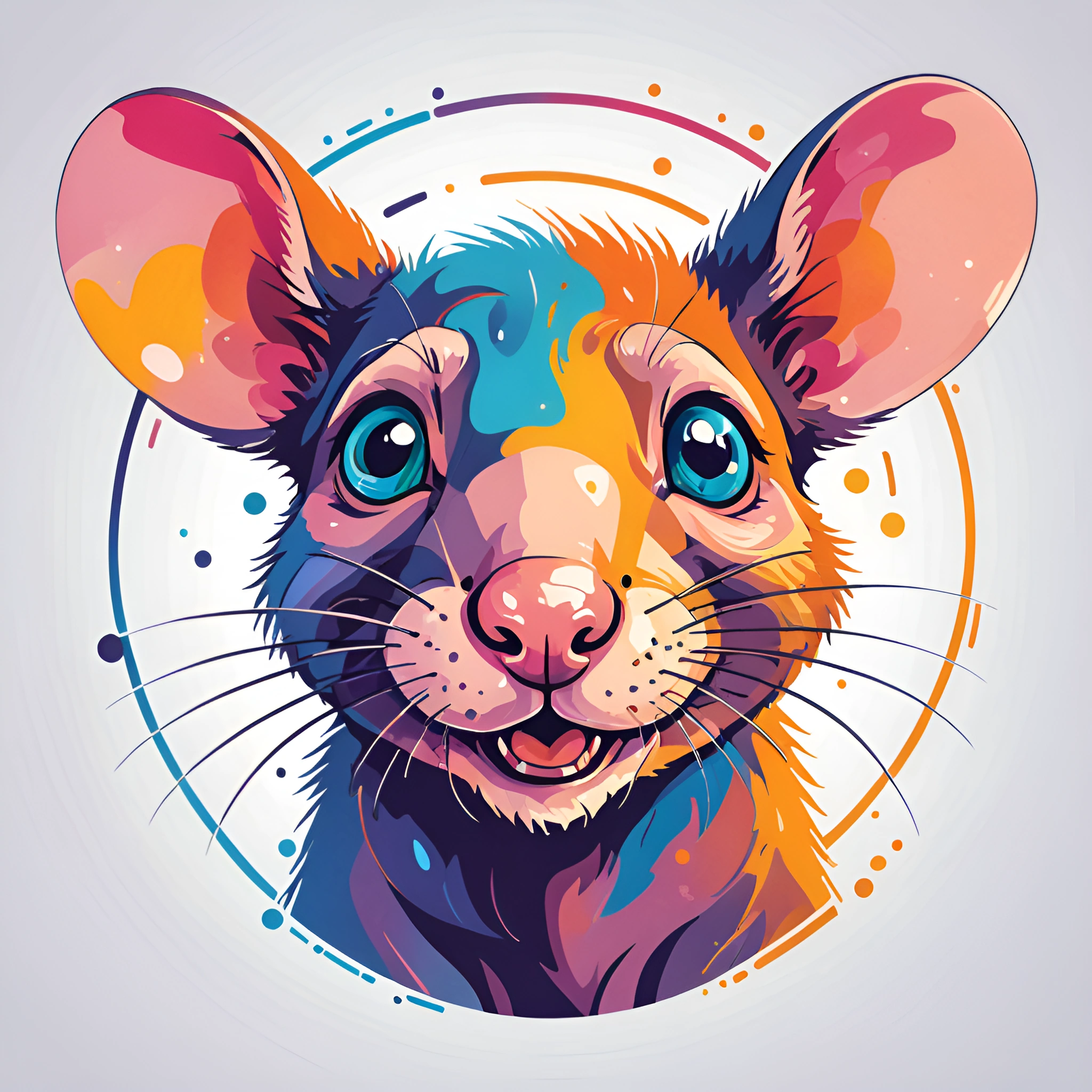 Colorful Cartoon Mouse Illustration - Free Download - AI Scribbles