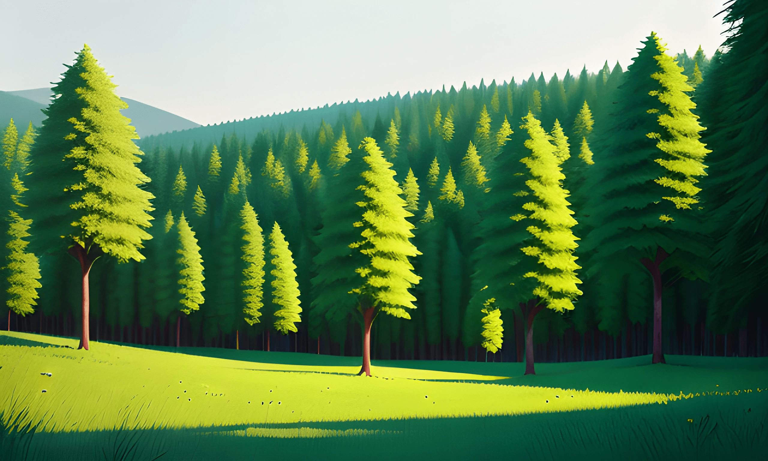 Sunlit Forest Clearing - Free Download - AI Scribbles