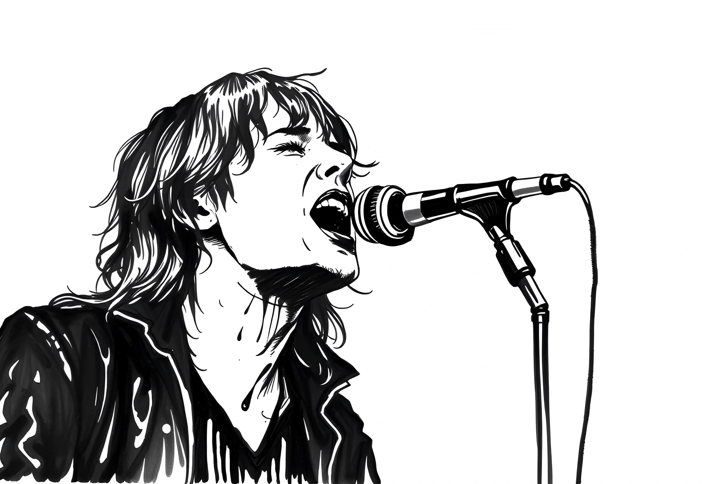 Singer Graphix Dynamic Singer Illustration - Free Download - AI Scribbles