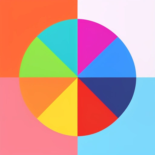 a close up of a colorful circle with a white background