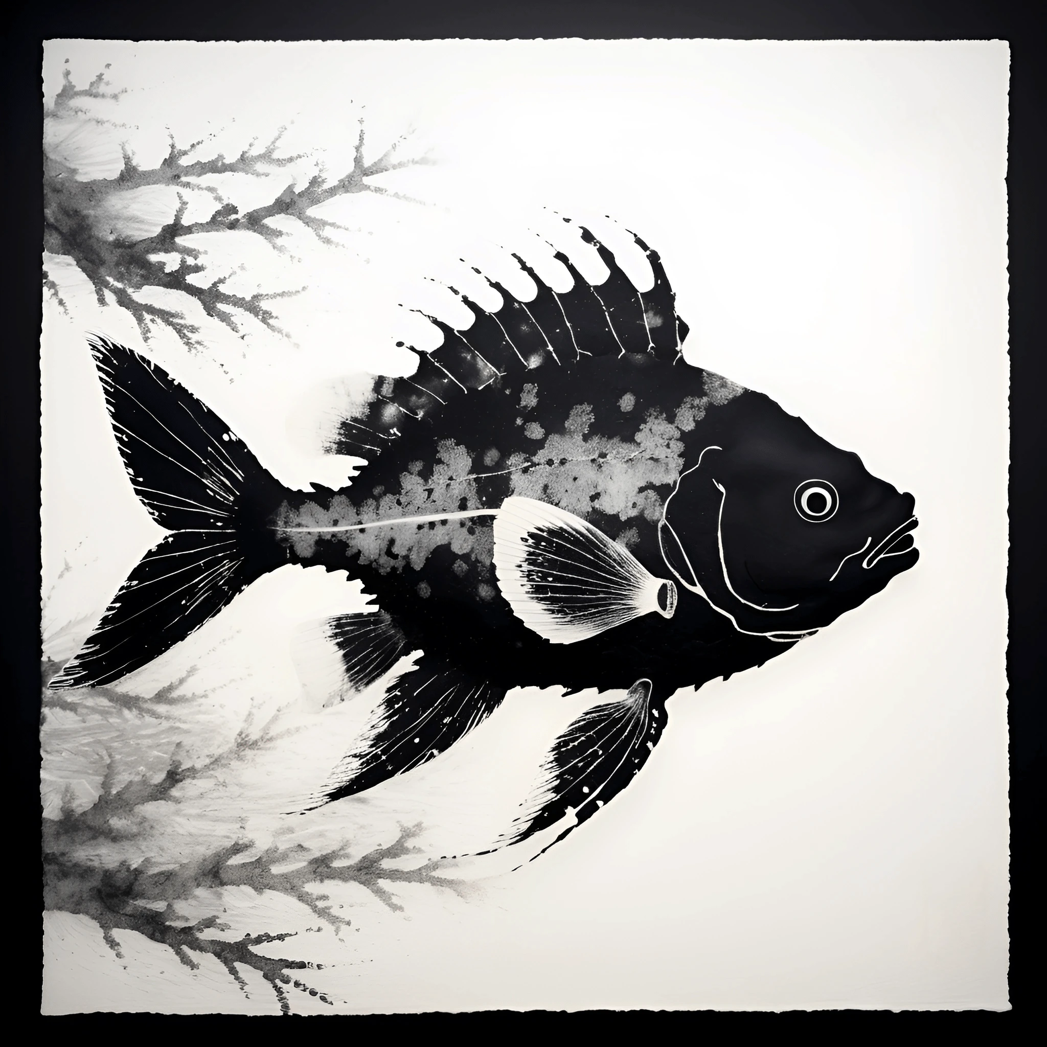 Detailed Fish Ink Drawings Ink Drawing of a Fish - Free Download - AI Scribbles