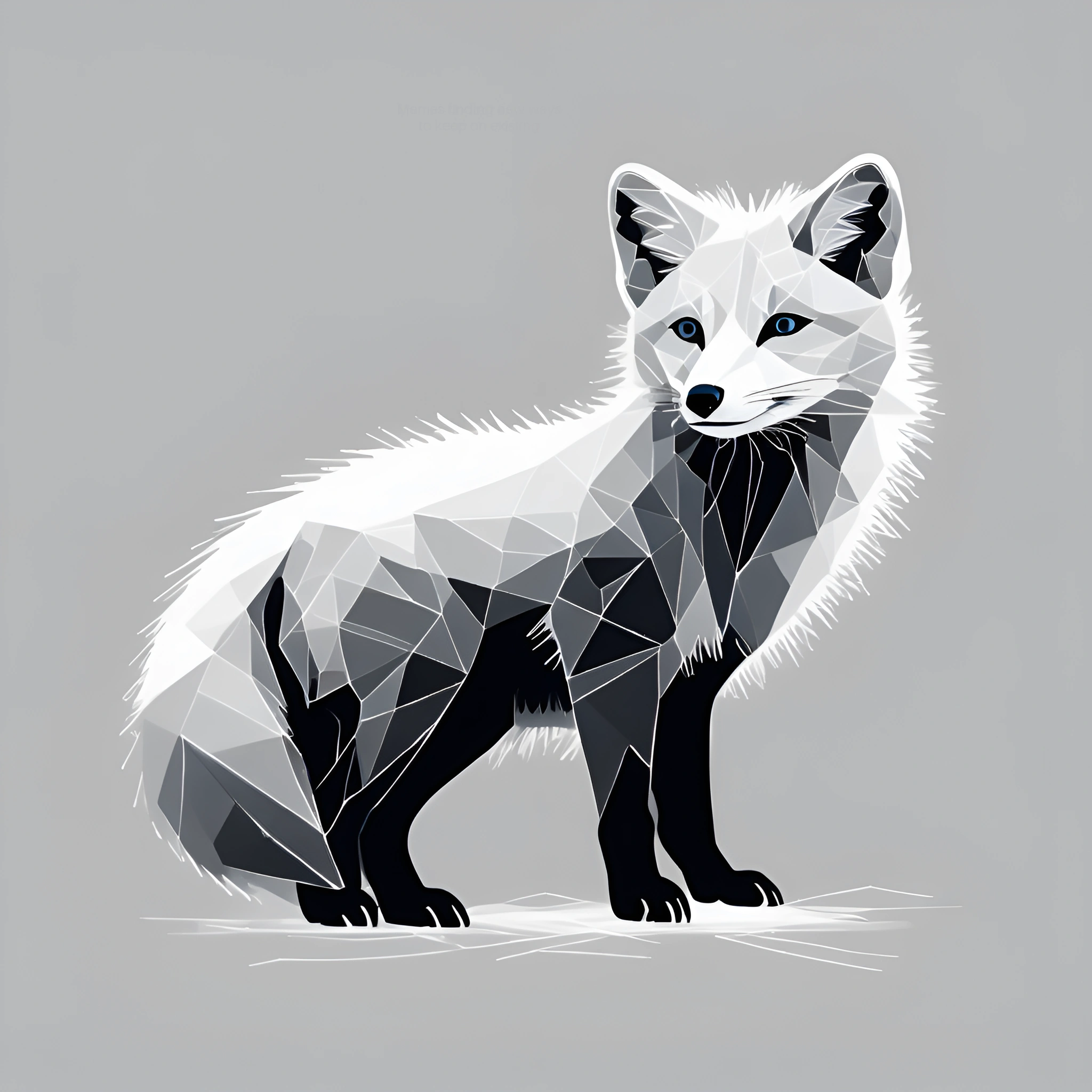 Isometric Fox Geometric Arctic Fox Illustration - Free Download - AI Scribbles