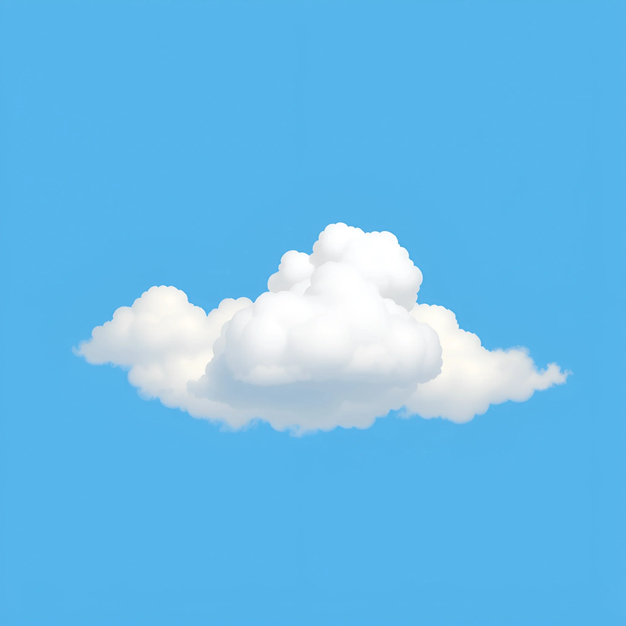 Single Fluffy Cumulus Cloud Against Blue Sky - Free Download - AI Scribbles