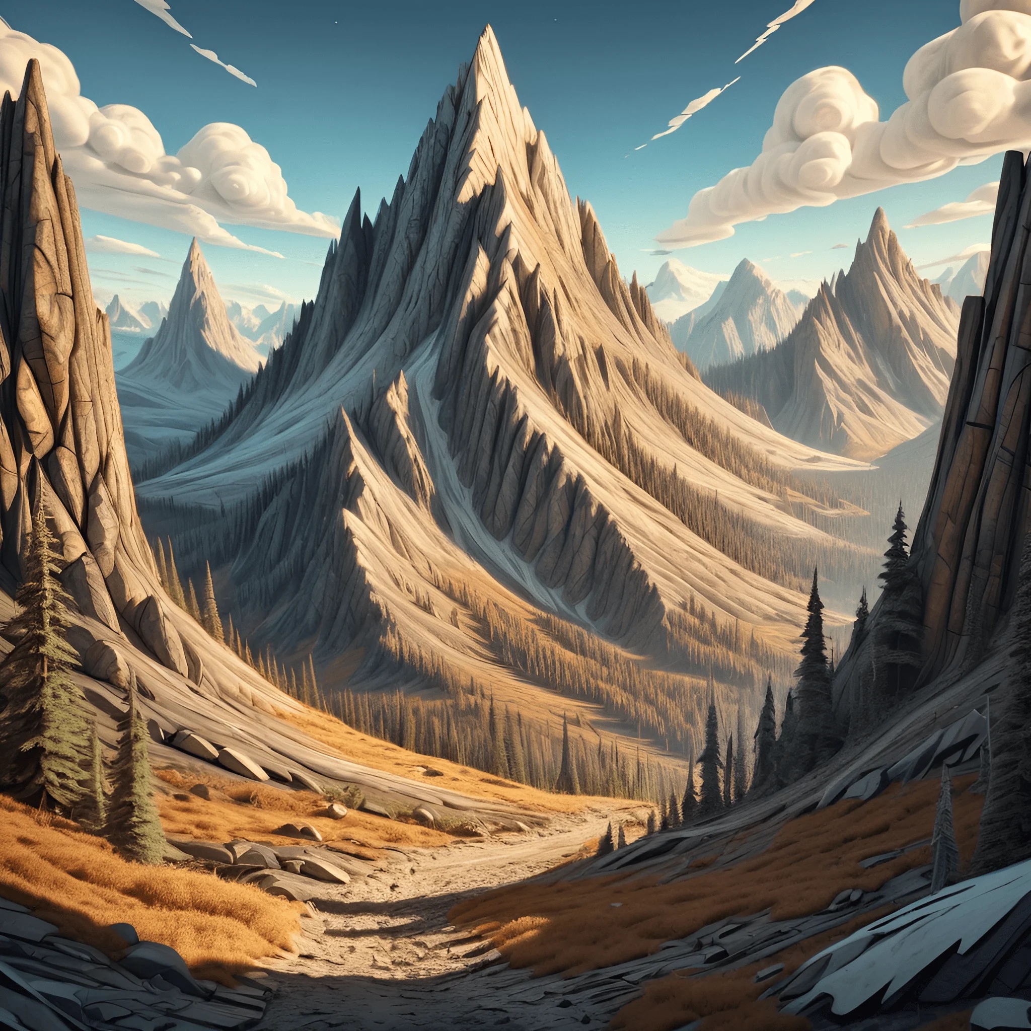 Majestic Mountain Landscape - Free Download - AI Scribbles