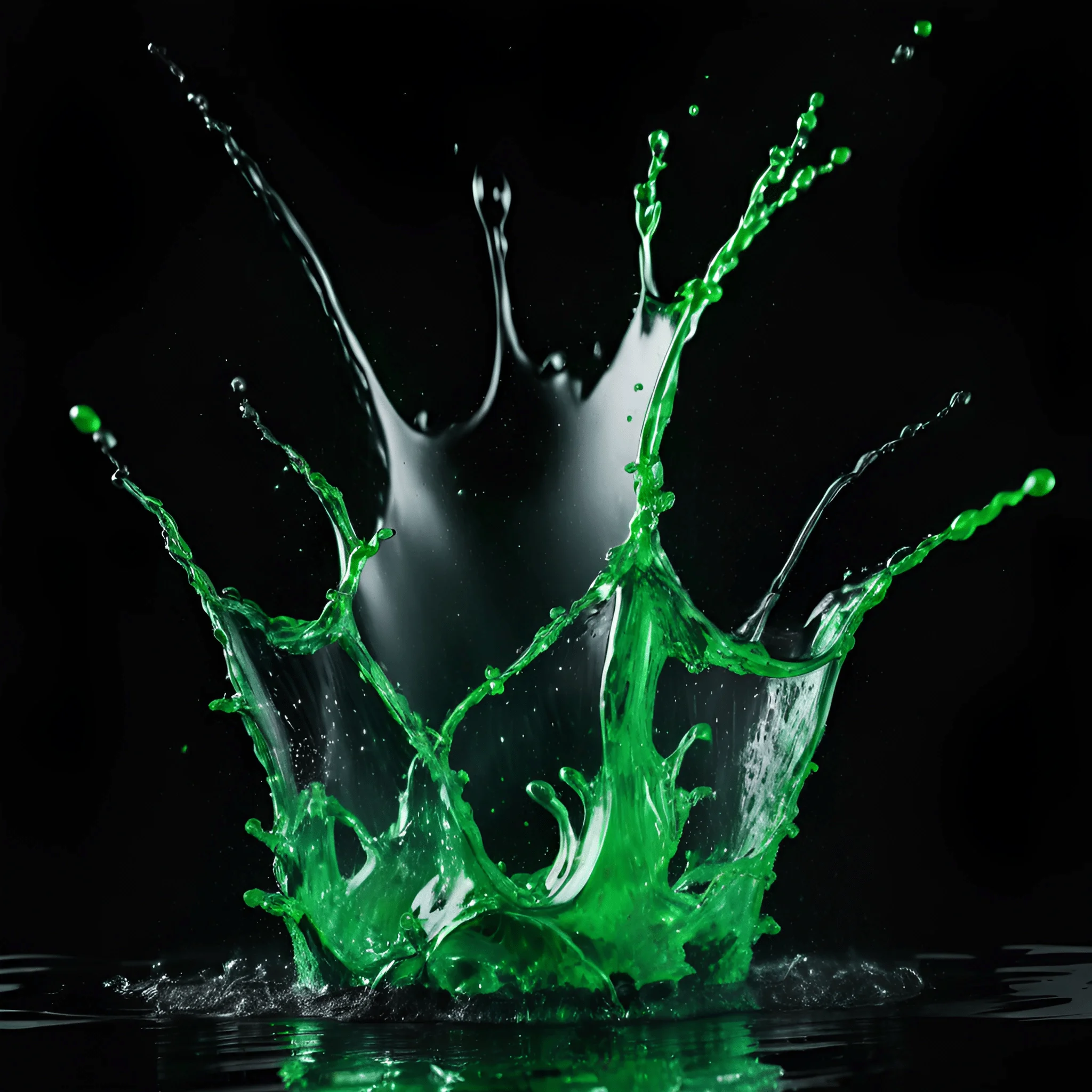 Green Splashes Dynamic Green Water Splash - Free Download - AI Scribbles