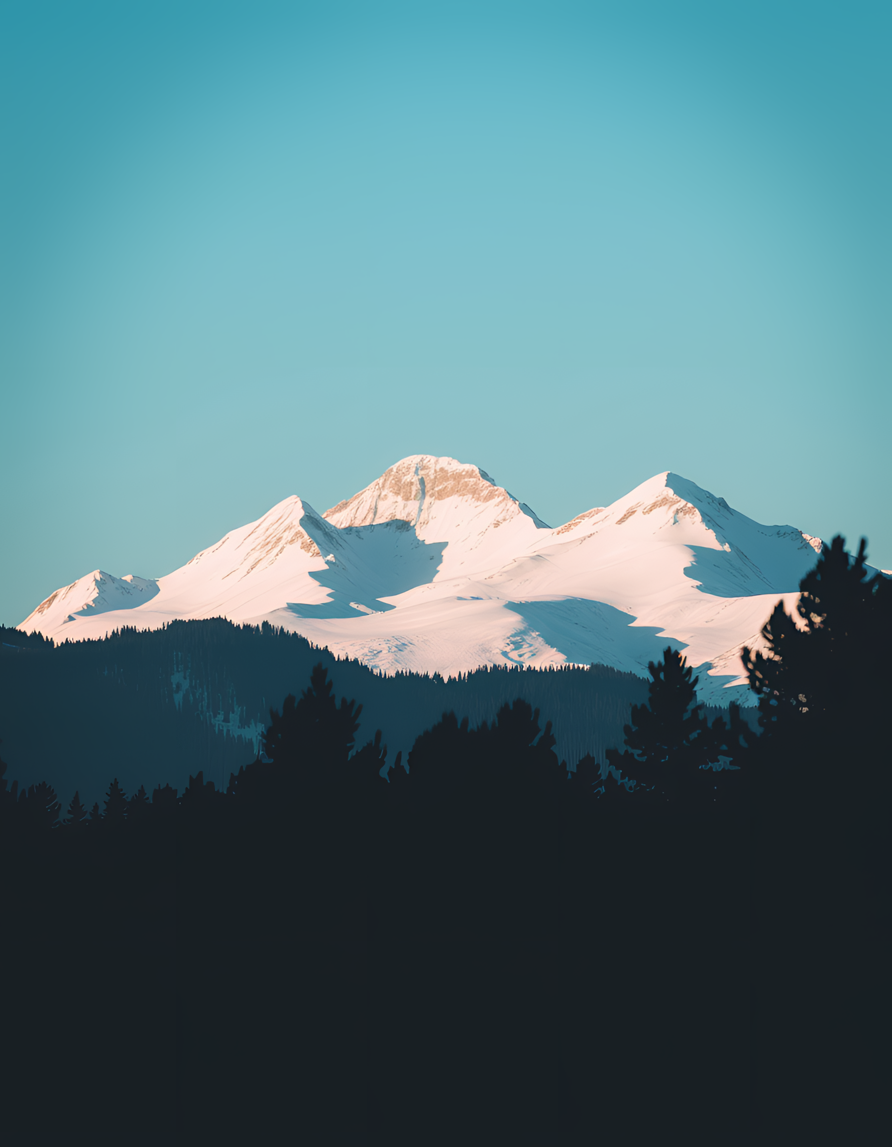 Snow-Capped Mountain Under Clear Blue Sky - Free Download - AI Scribbles