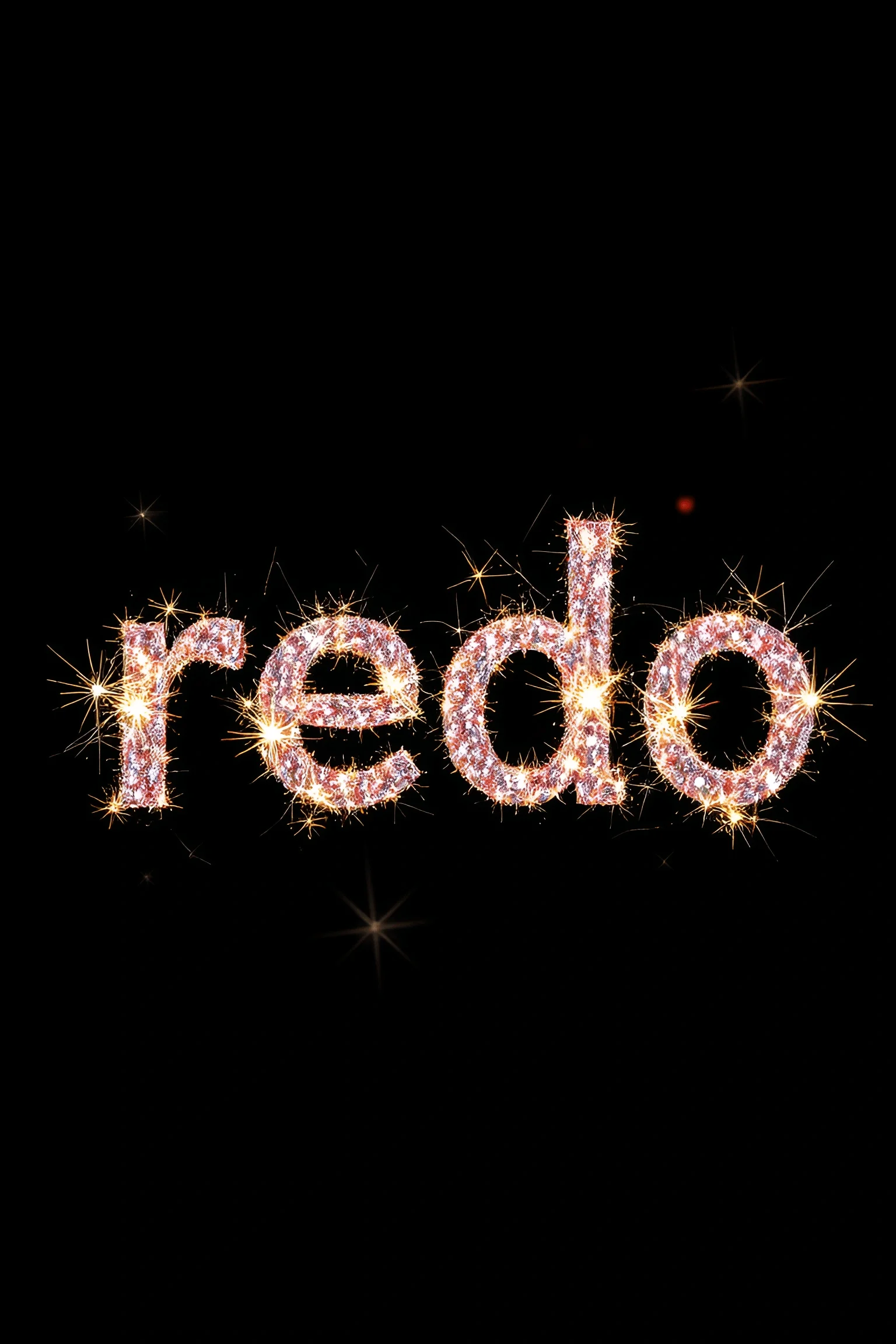Red Sparkler Text Against Black Background - Free Download - AI Scribbles