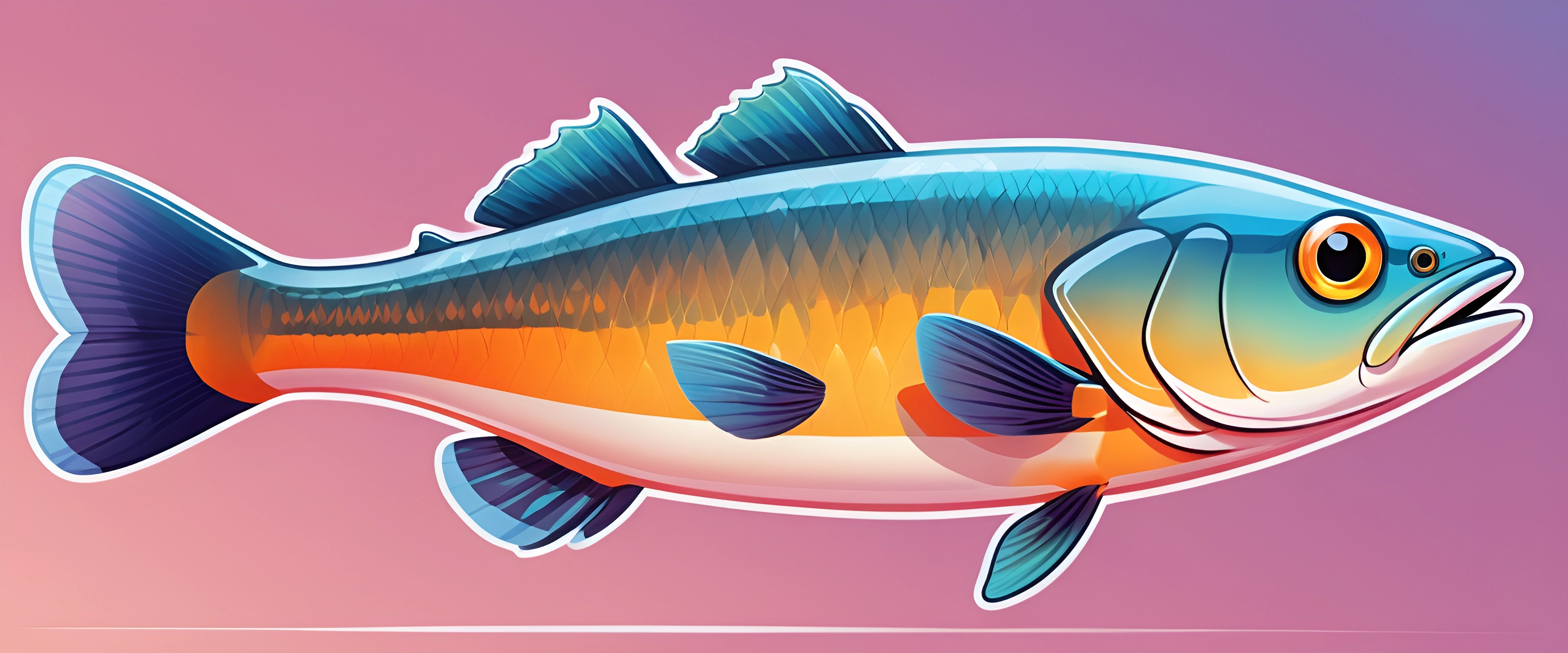 Computer Graphics Fish Colorful Digital Fish Artwork - Free Download - AI Scribbles