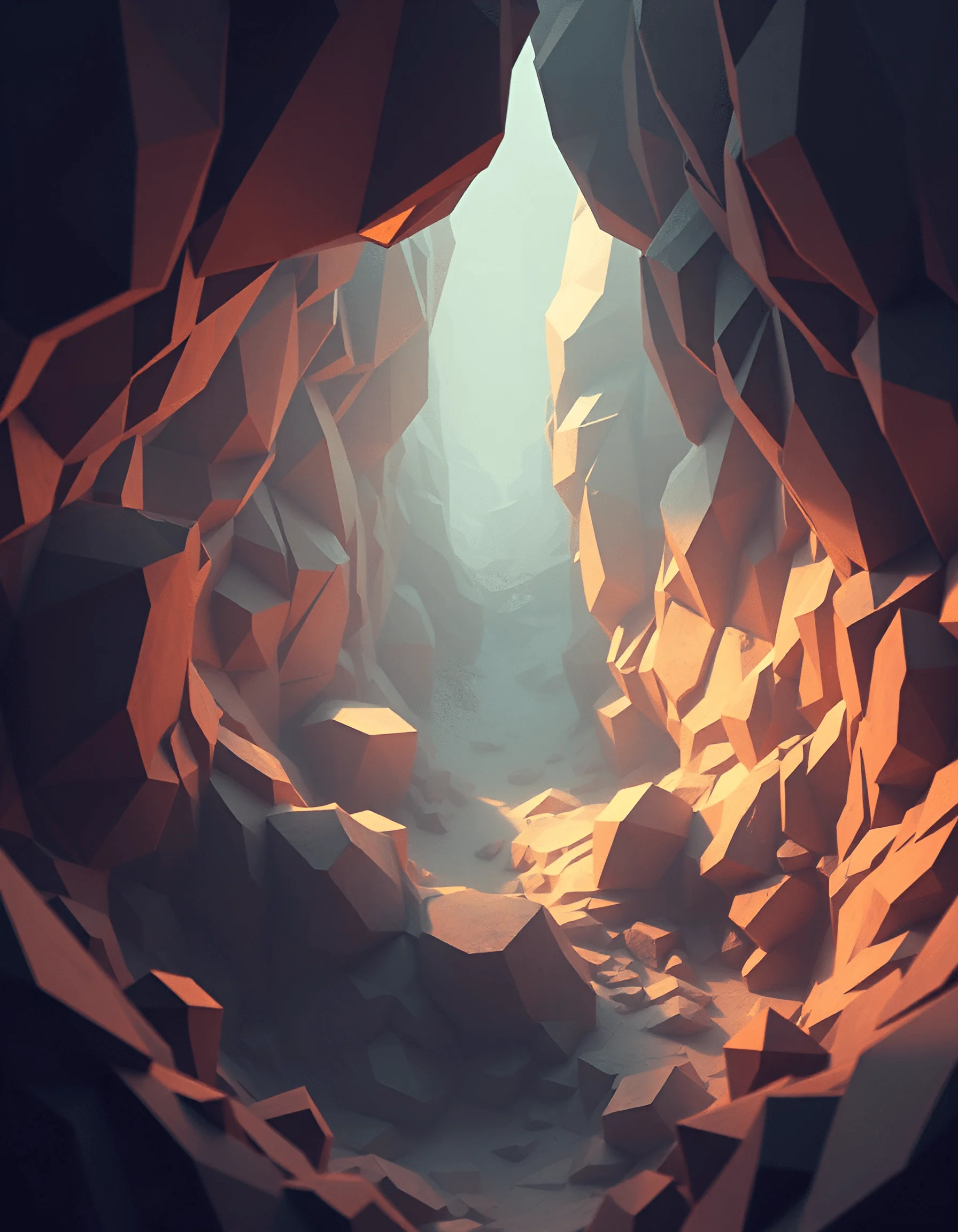 Abstract Rocky Canyon - Free Download - AI Scribbles