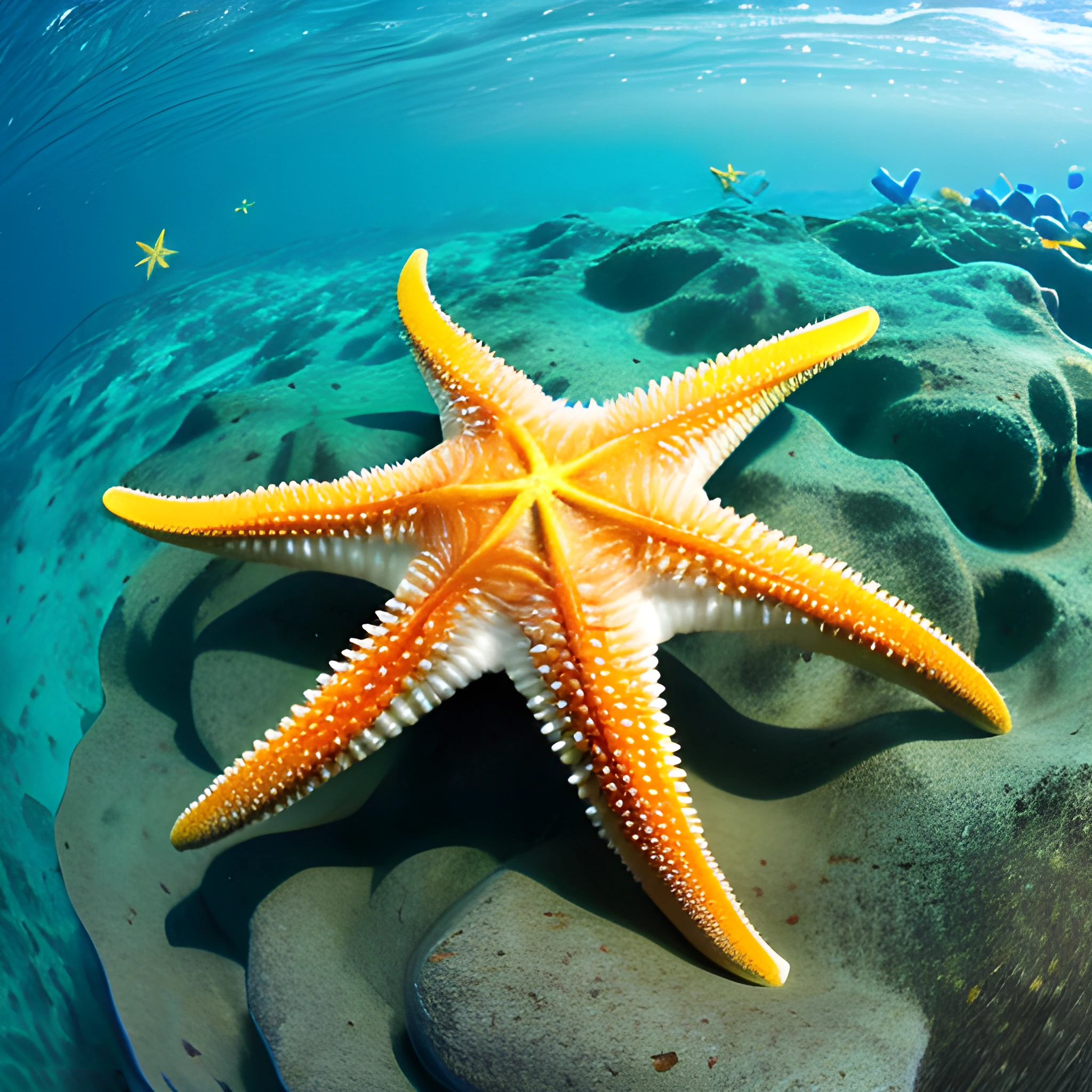 Starfish in Ocean - Free Download - AI Scribbles