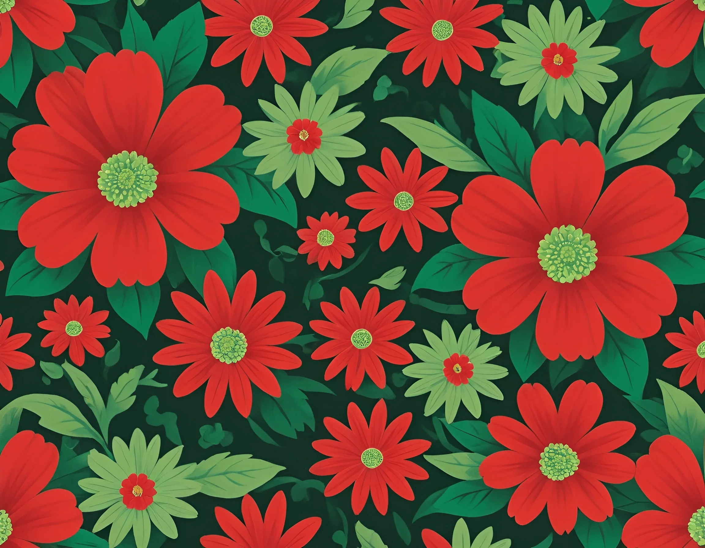 Flower Pattern Red Box Red Floral Pattern Design - Free Download - AI Scribbles