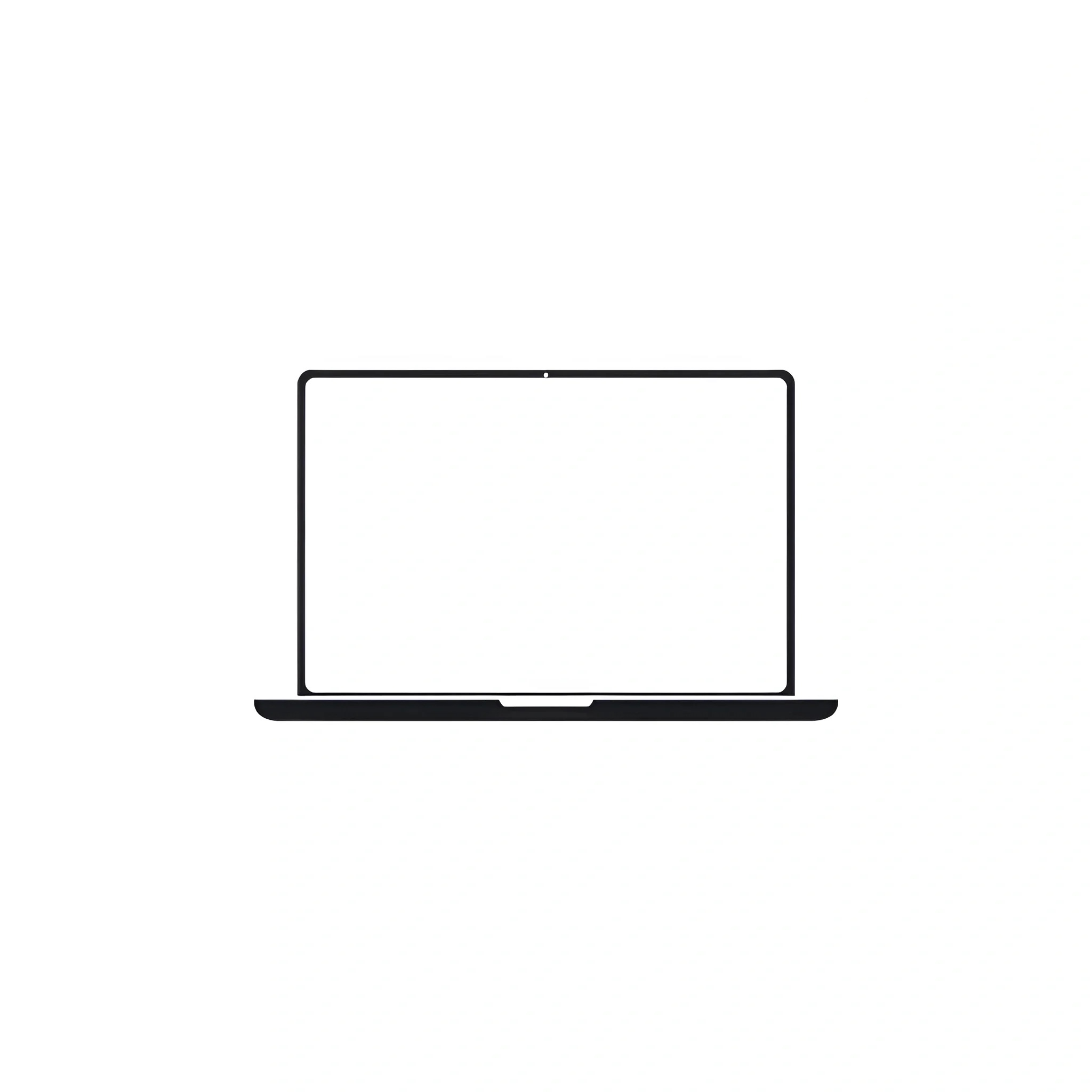 Minimalist Laptop Front View With Blank Screen - Free Download - AI ...