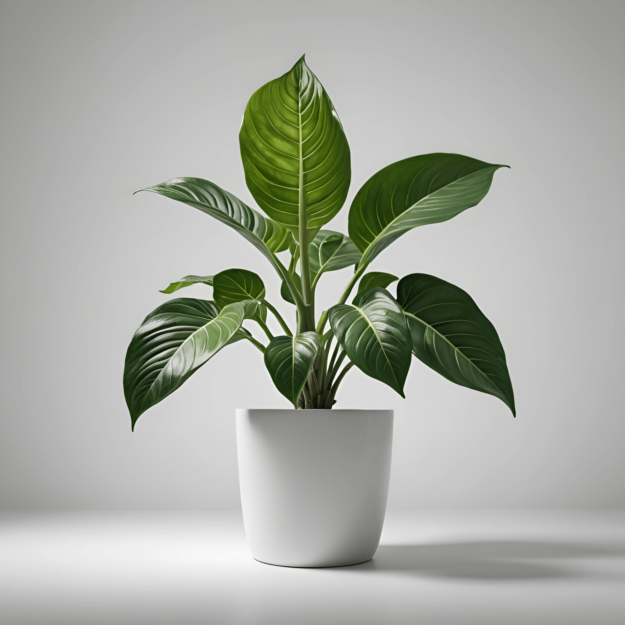 Elegant Green Houseplant in White Pot - Free Download - AI Scribbles