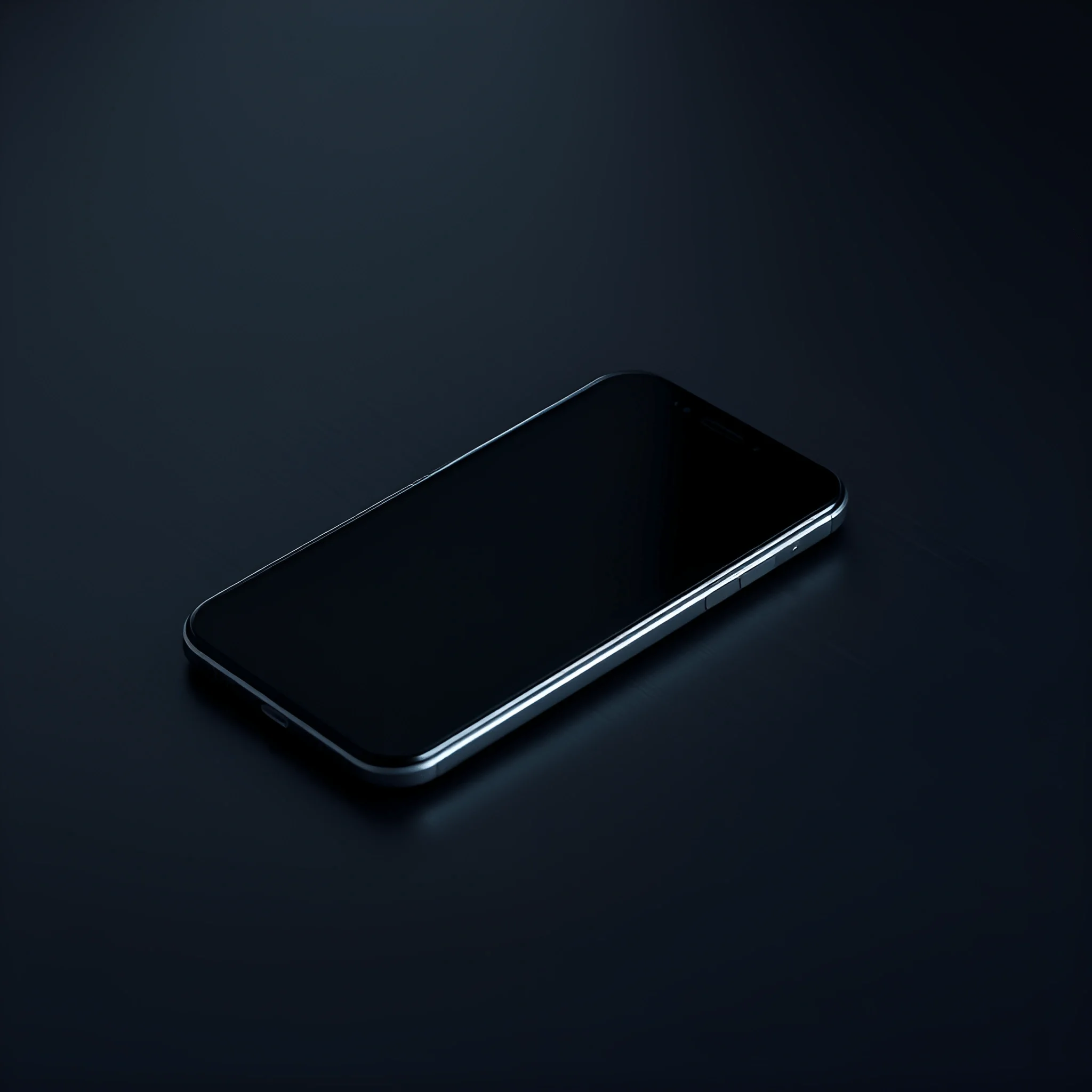Black Modern Smartphone on Dark Surface - Free Download - AI Scribbles