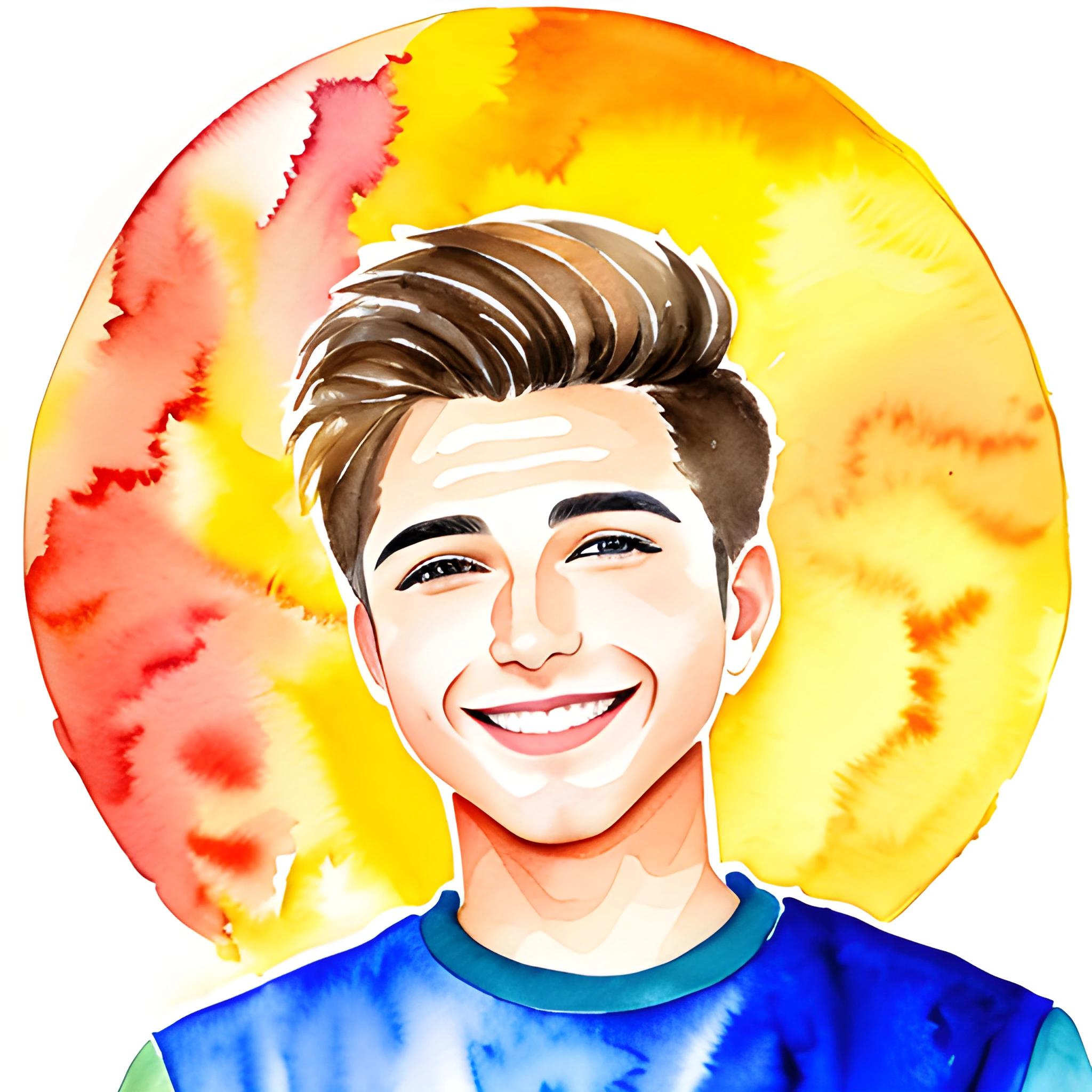 Vibrant Watercolor Portrait - Free Download - AI Scribbles