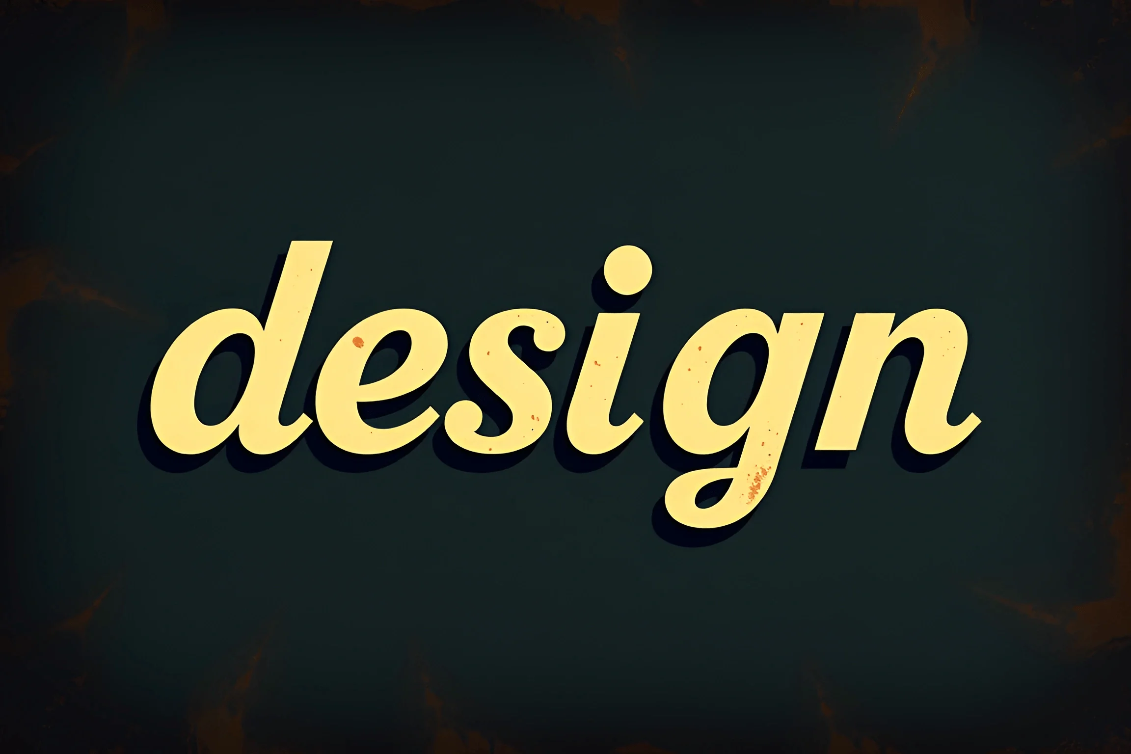 Word Type Design Stylized Typography of the Word 'Design' - Free Download - AI Scribbles