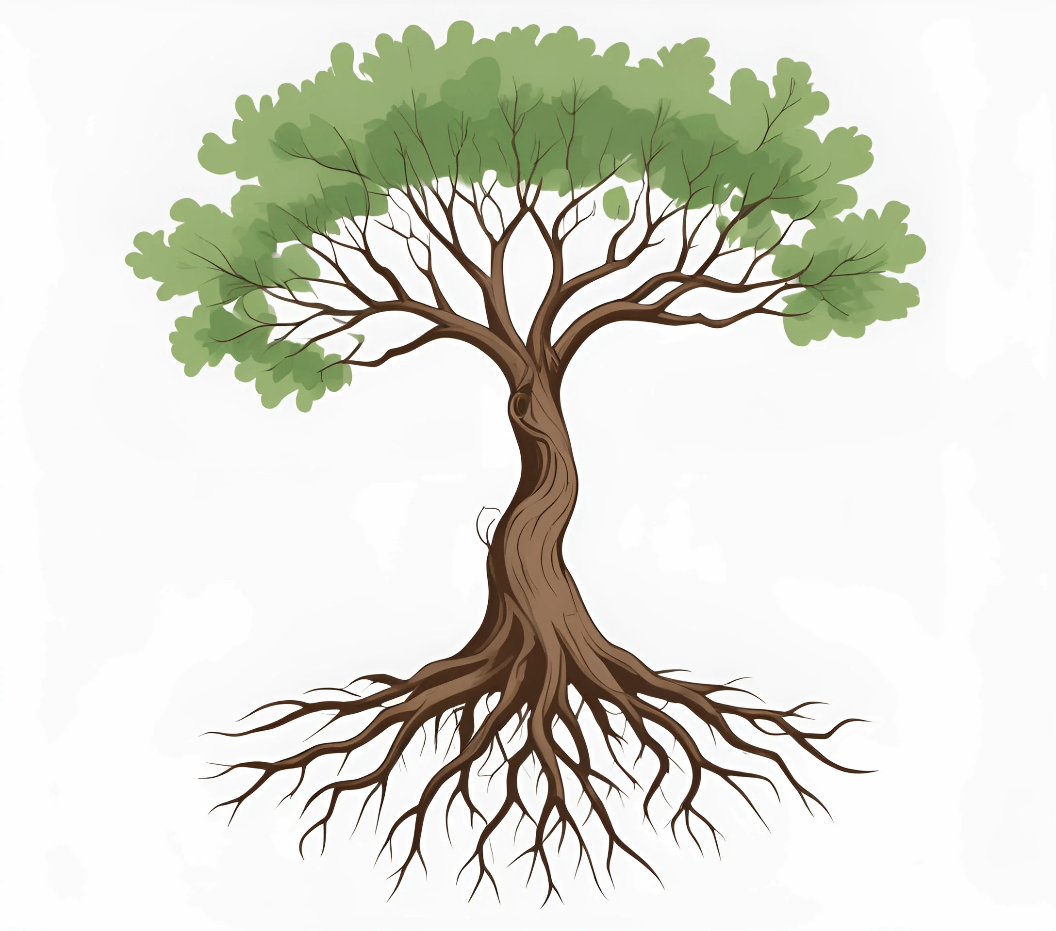 Scribbles Roots Illustration of a Tree with Roots - Free Download - AI Scribbles
