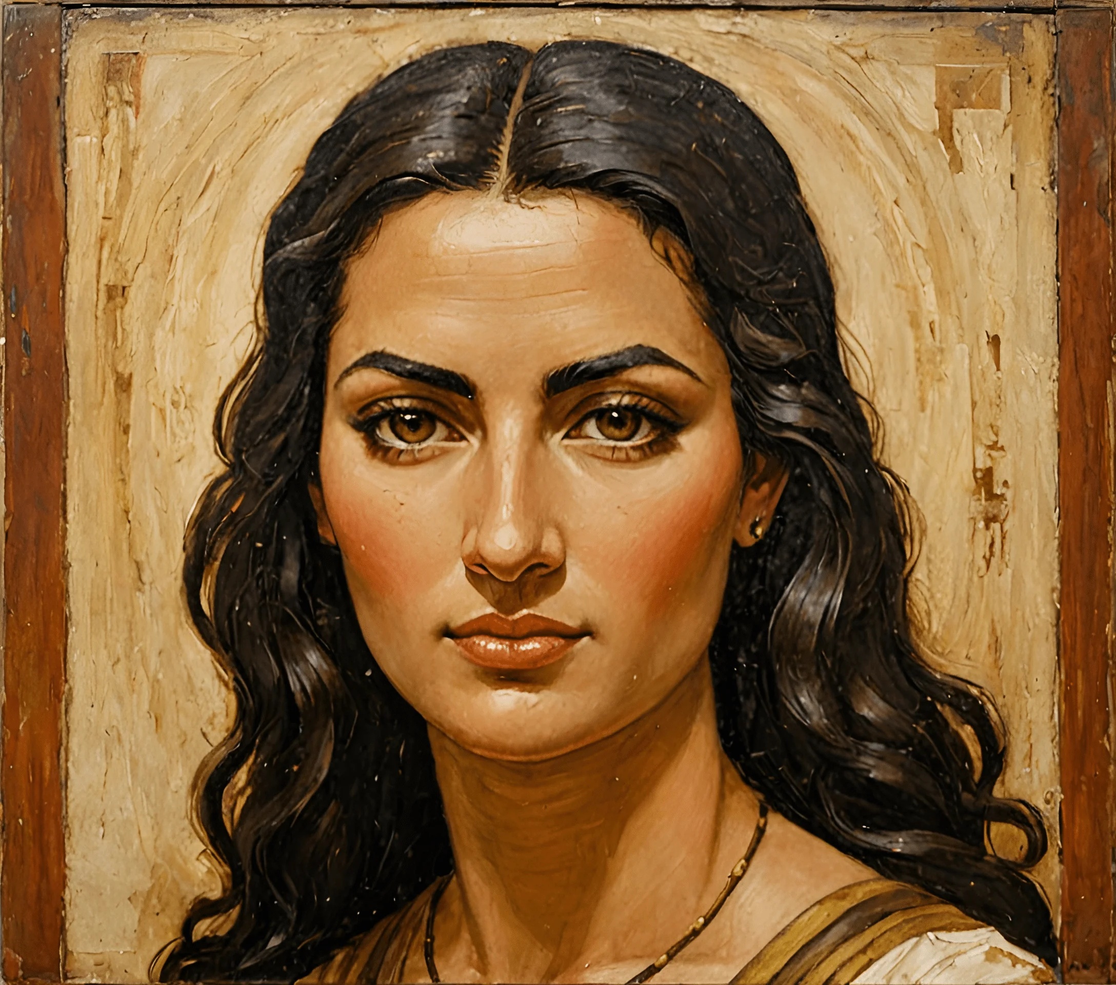 Realistic Portrait of a Woman with Long Dark Hair - Free Download - AI ...