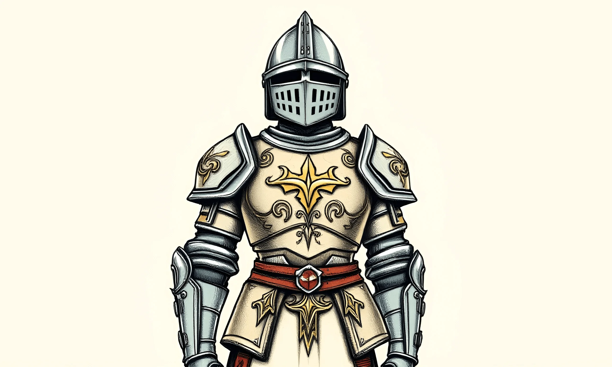 Medieval Knight in Decorative Armor - Free Download - AI Scribbles