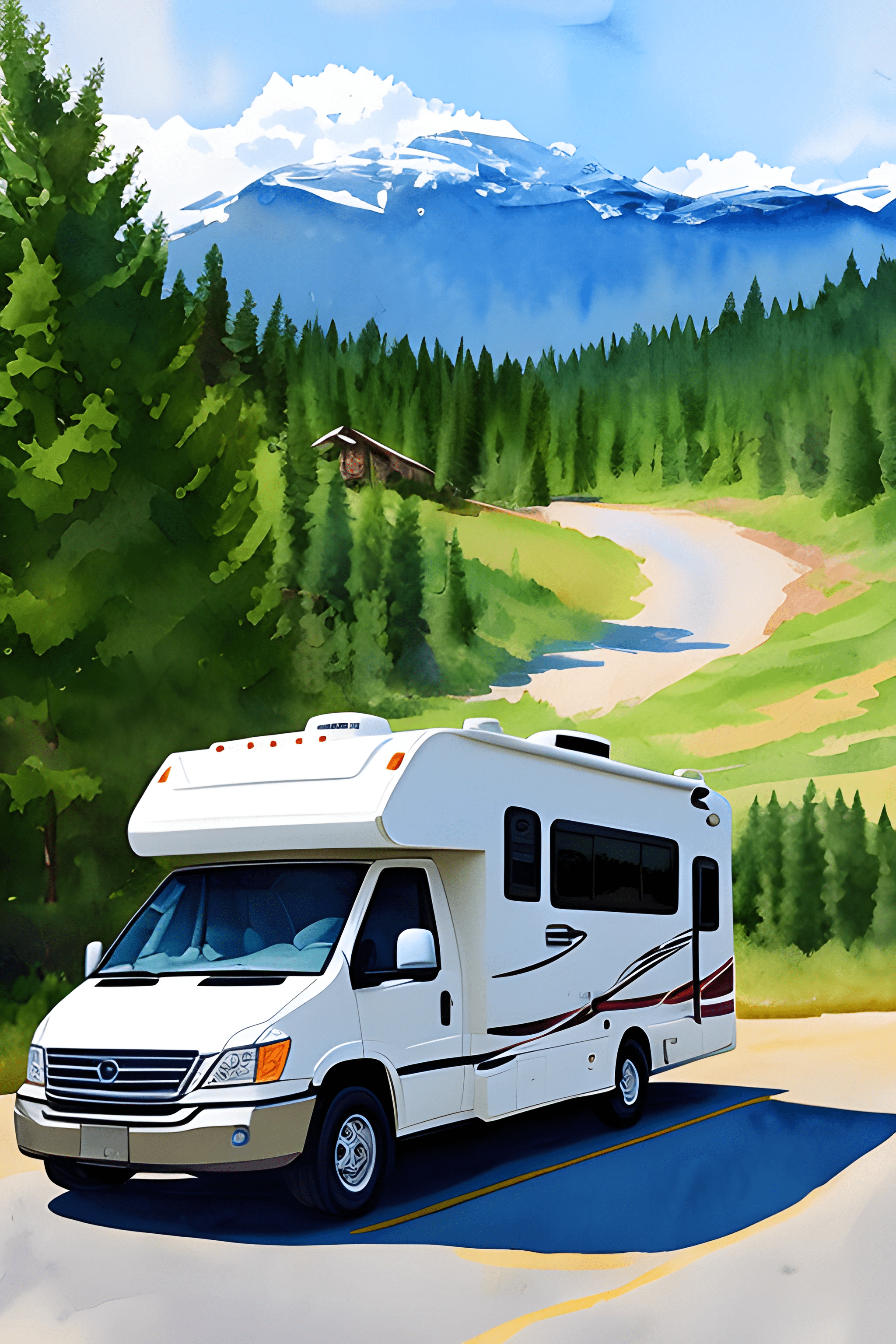 Sceneic Rv With Lab Scenic Mountain RV Adventure - Free Download - AI Scribbles