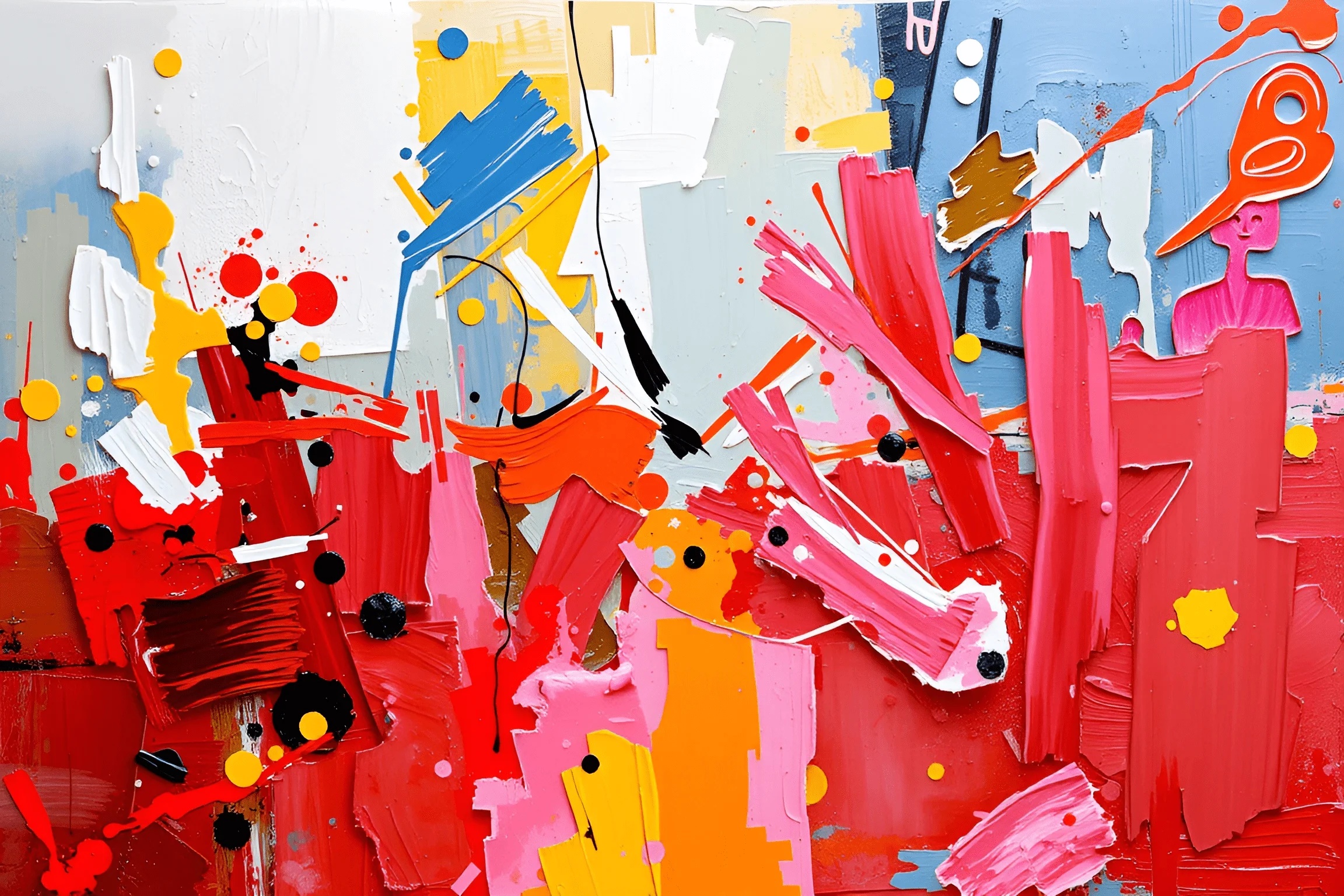 Colorful Abstract Expressionist Painting - Free Download - AI Scribbles