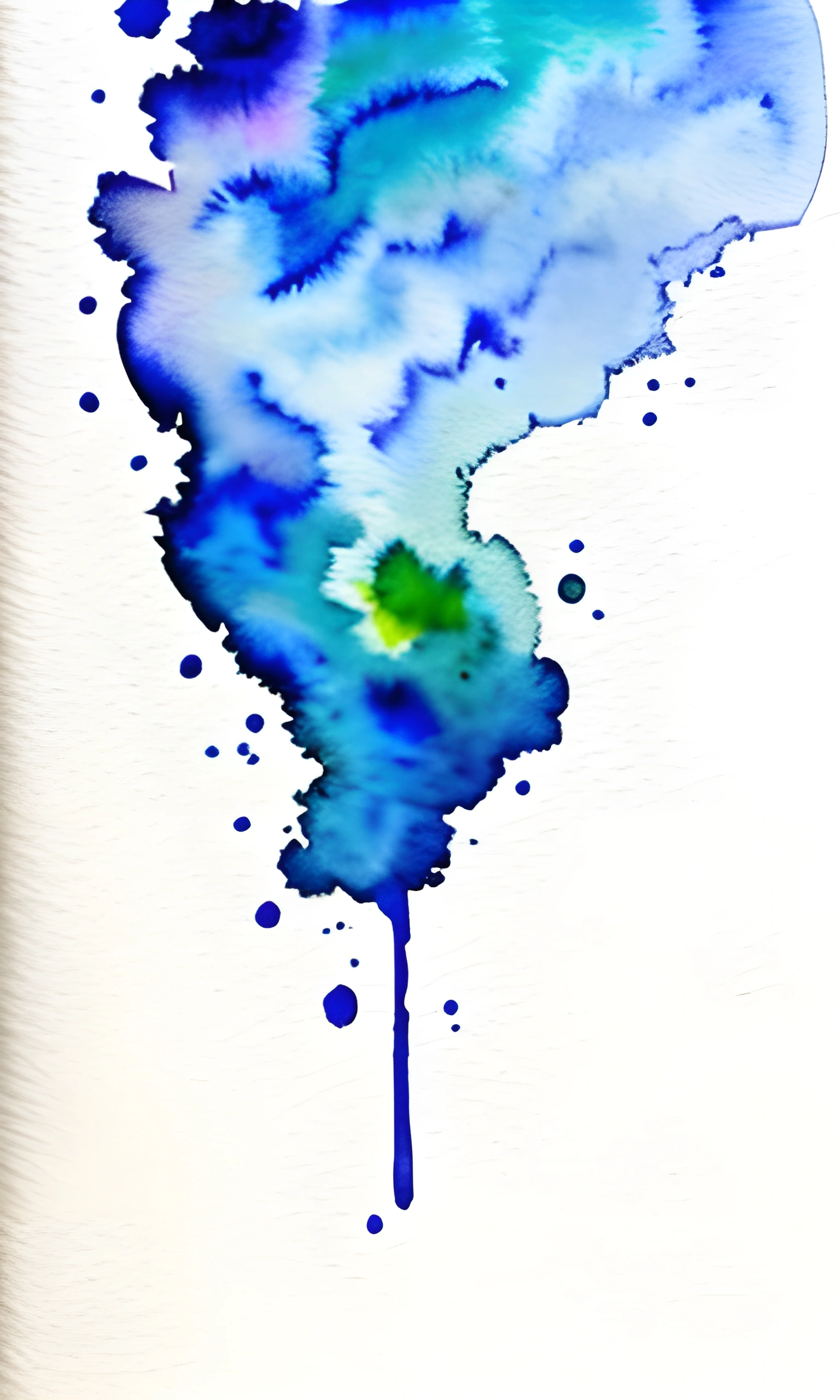 Abstract Blue and Green Watercolor Splash - Free Download - AI Scribbles