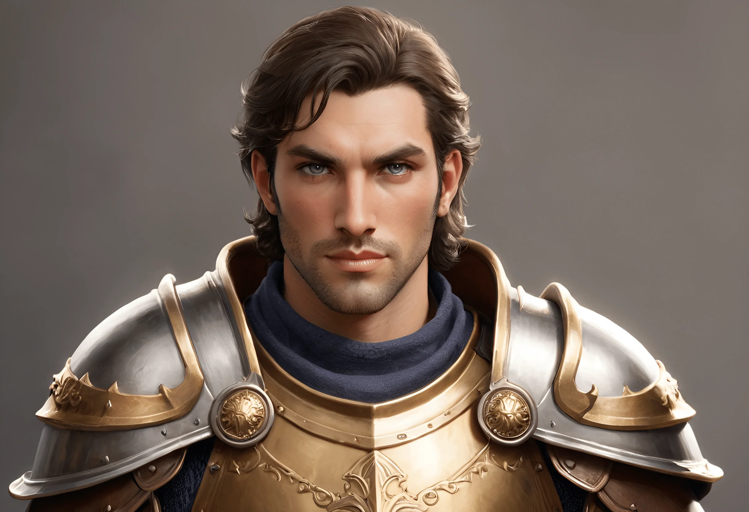 Knight Commander Portrait Heroic Knight Portrait - Free Download - AI Scribbles