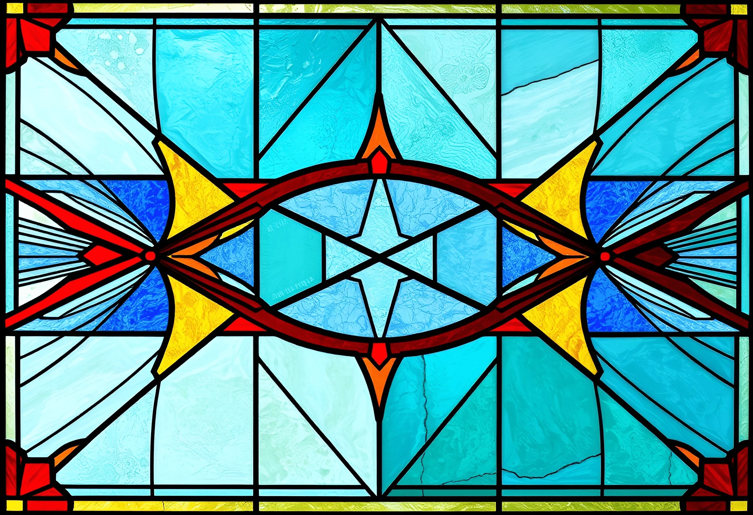 Shape Stained Glass Window Examples Abstract Geometric Stained Glass Window - Free Download - AI Scribbles