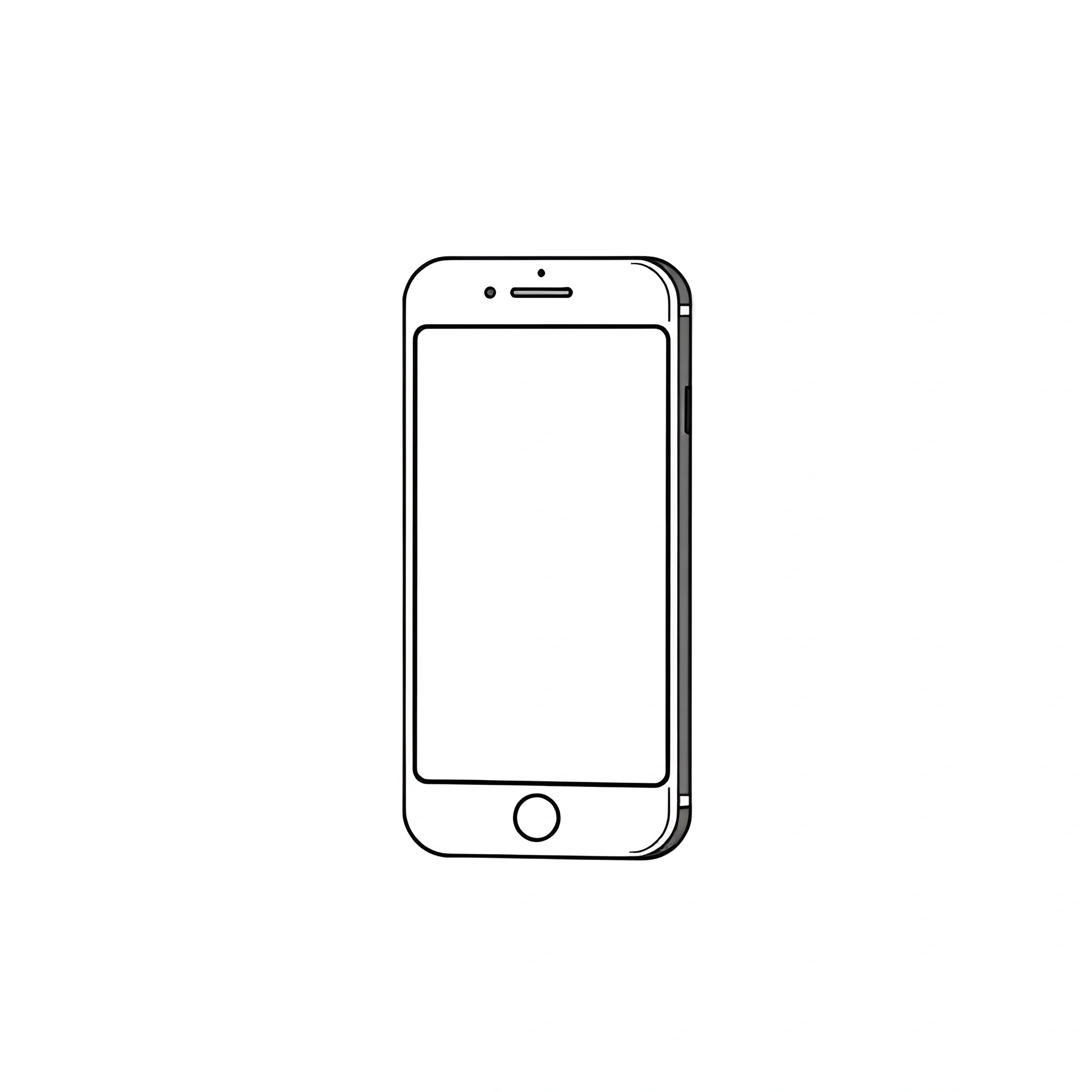 Mobile Device Line Drawing Minimalist Smartphone Line Drawing - Free Download - AI Scribbles