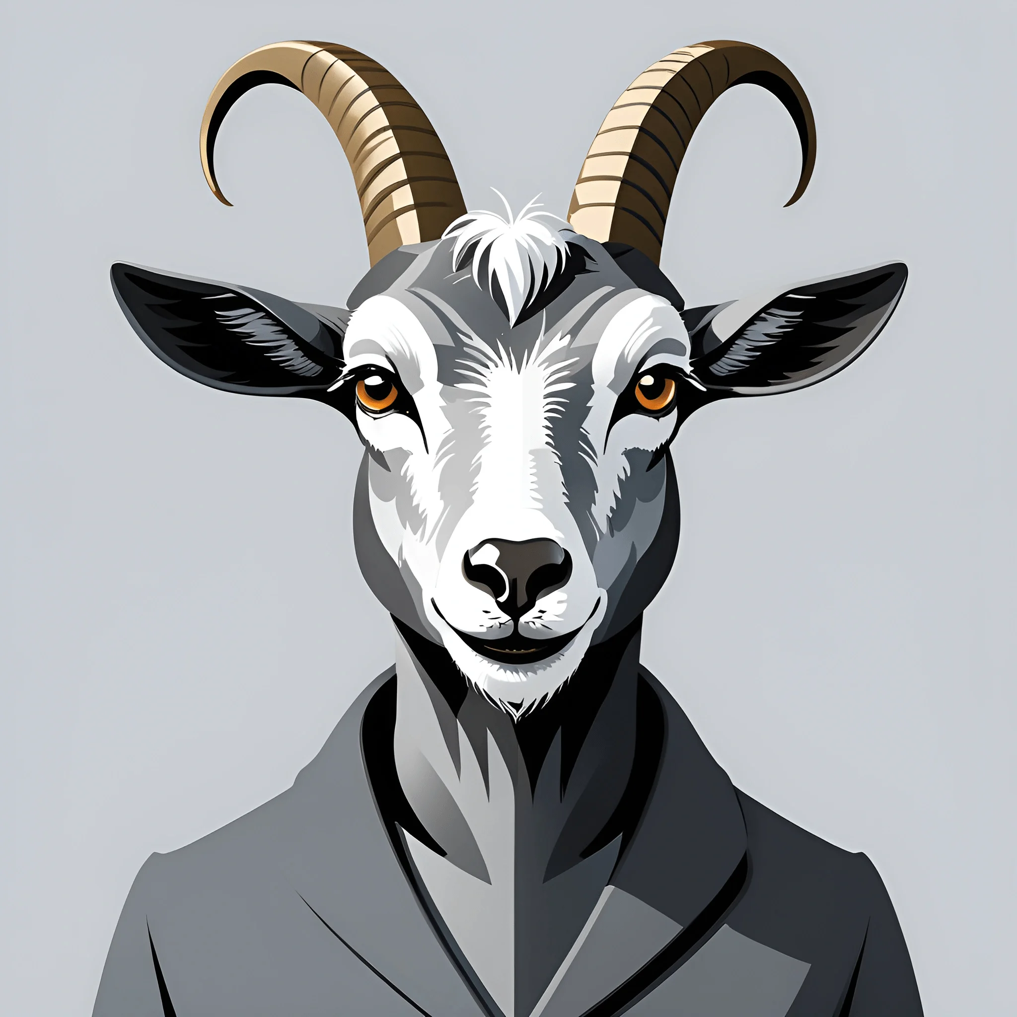 Goat Stylized Stylized Illustration of a Goat in a Suit - Free Download - AI Scribbles