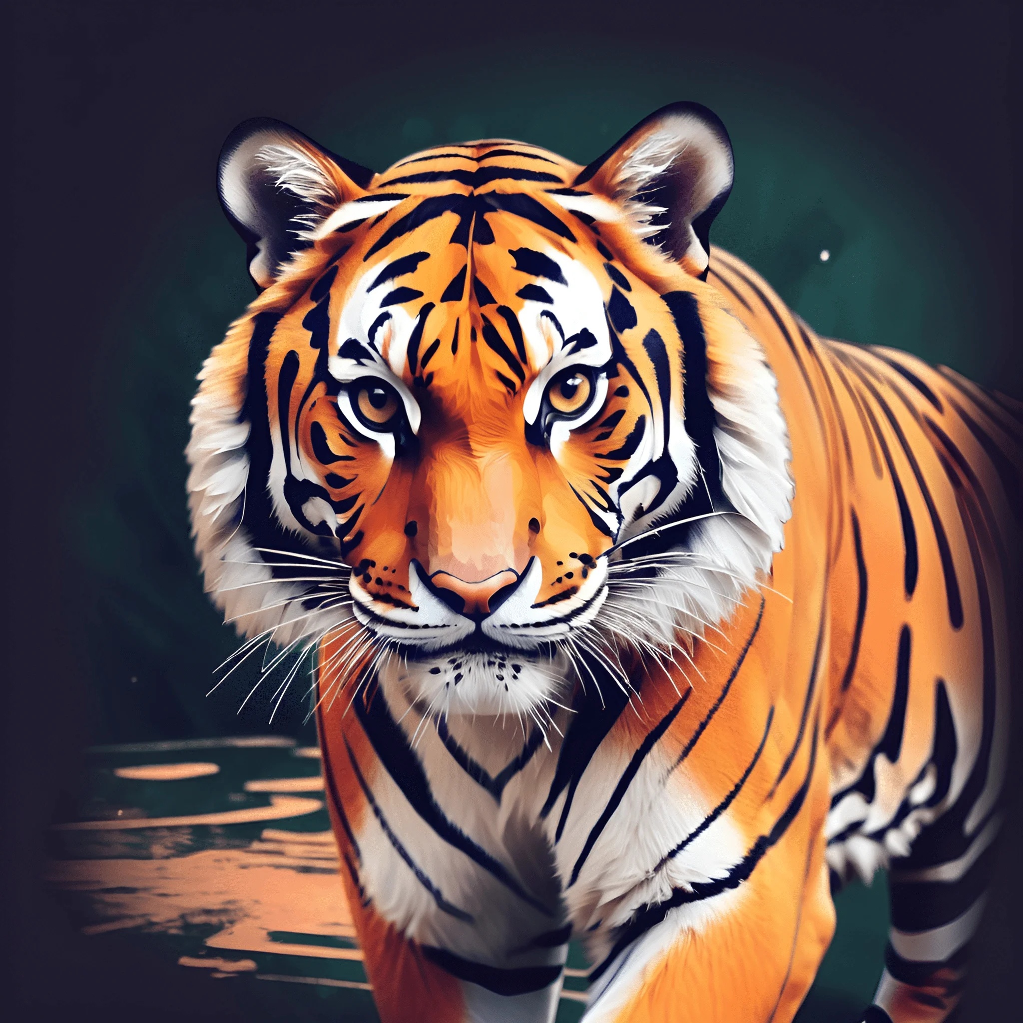 Realistic Tiger Illustration - Free Download - AI Scribbles