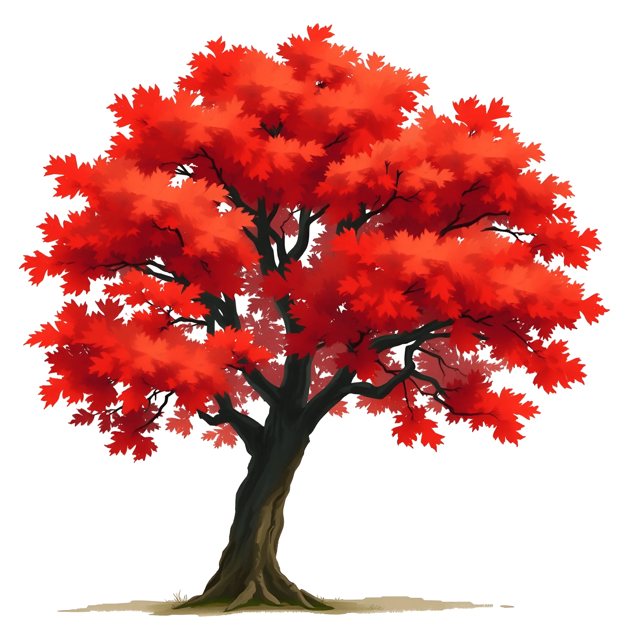 Japanese Maple Tree Illustration - Free Download - AI Scribbles