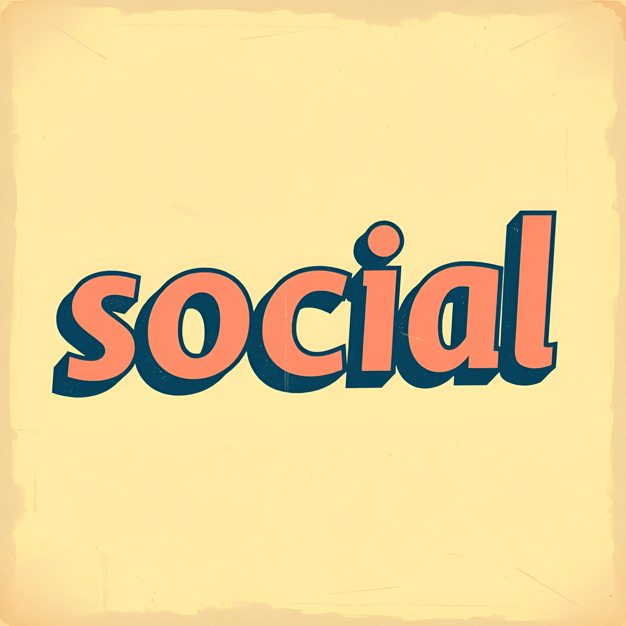 Vintage Style Social Typography - Free Download - AI Scribbles