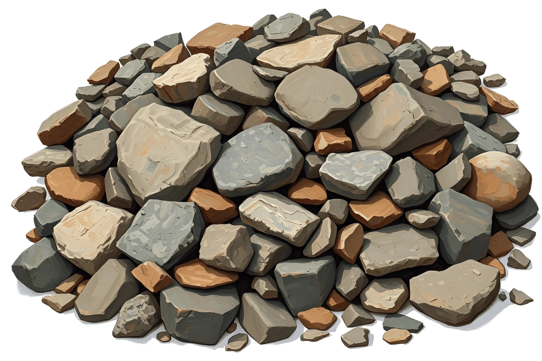 8 Bit Rocks Brown Pile of Natural Brown and Gray Rocks - Free Download - AI Scribbles