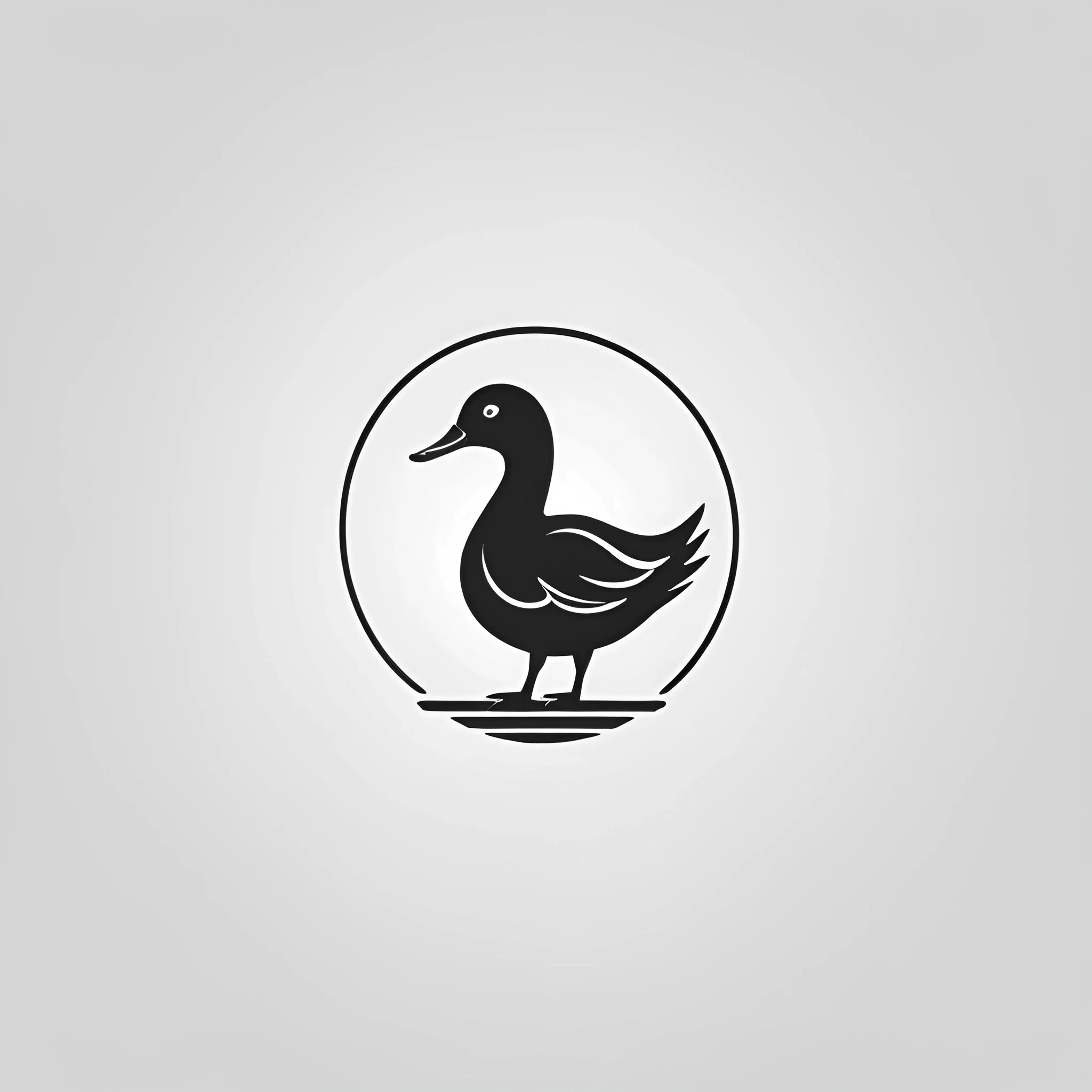 Stylized Duck Logo Design - Free Download - AI Scribbles