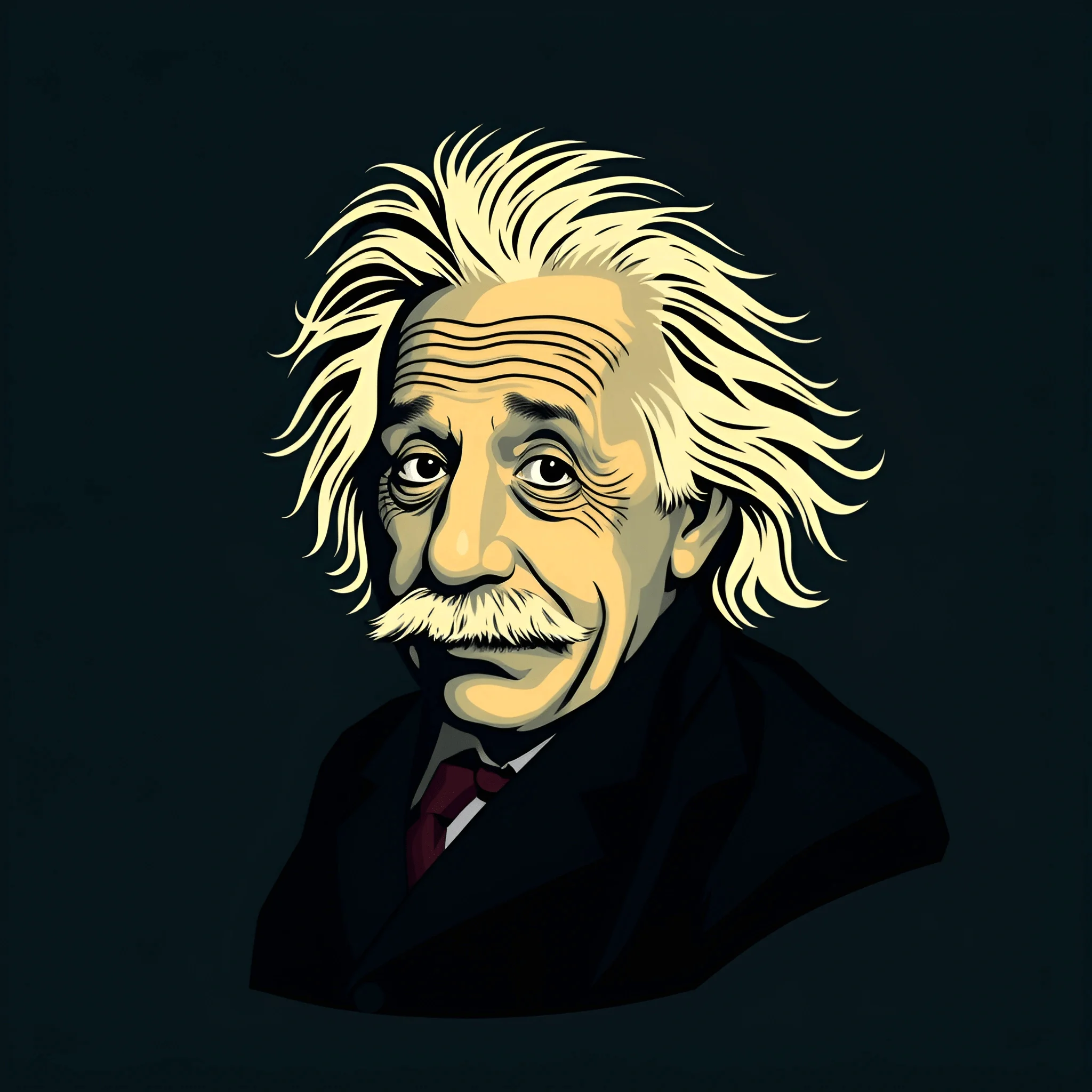 Vector Portrait Illustration Of Albert Einstein - Free Download - AI ...